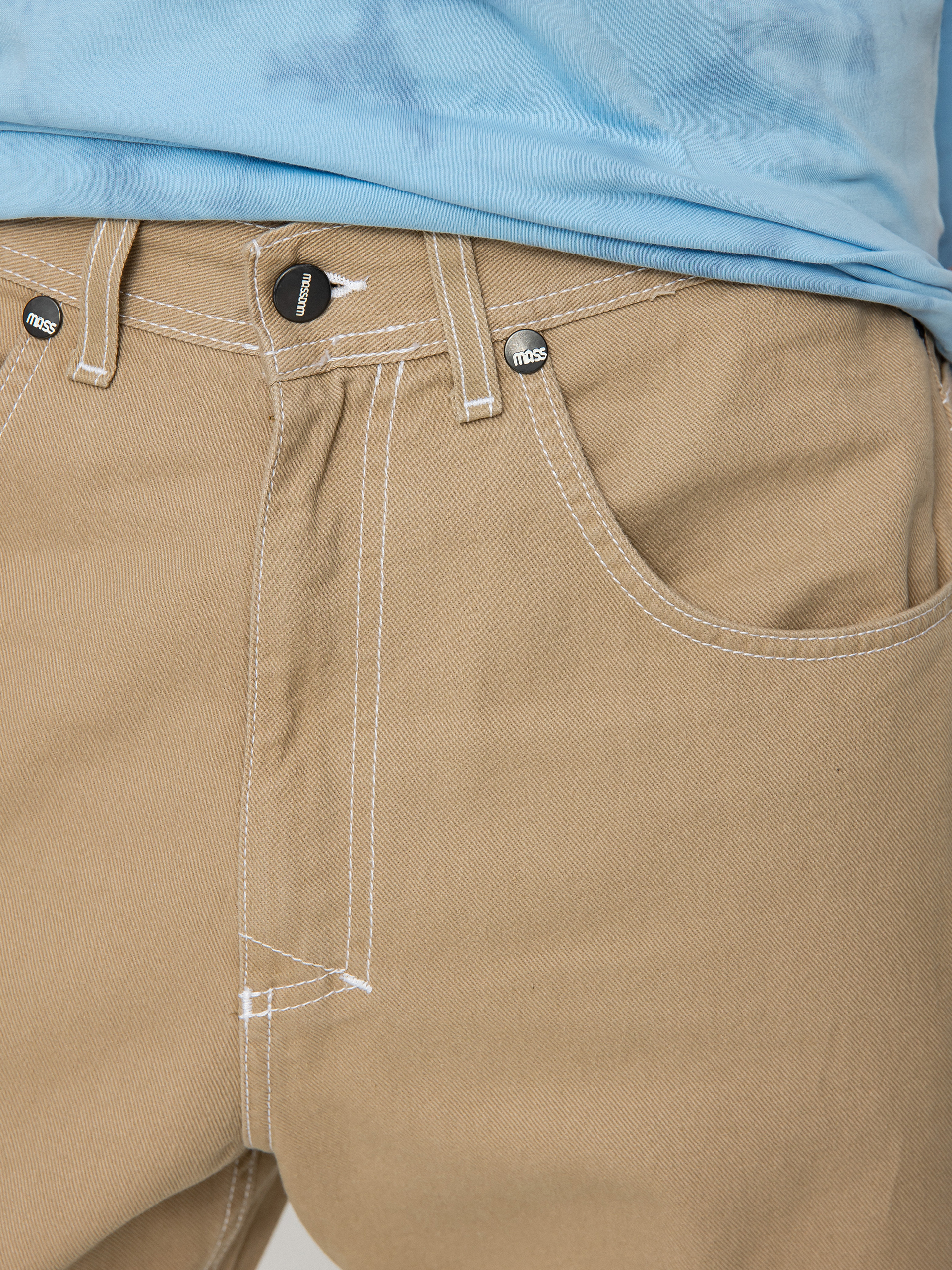 Pantaloni MassDnm Craft Baggy Fit (beige)