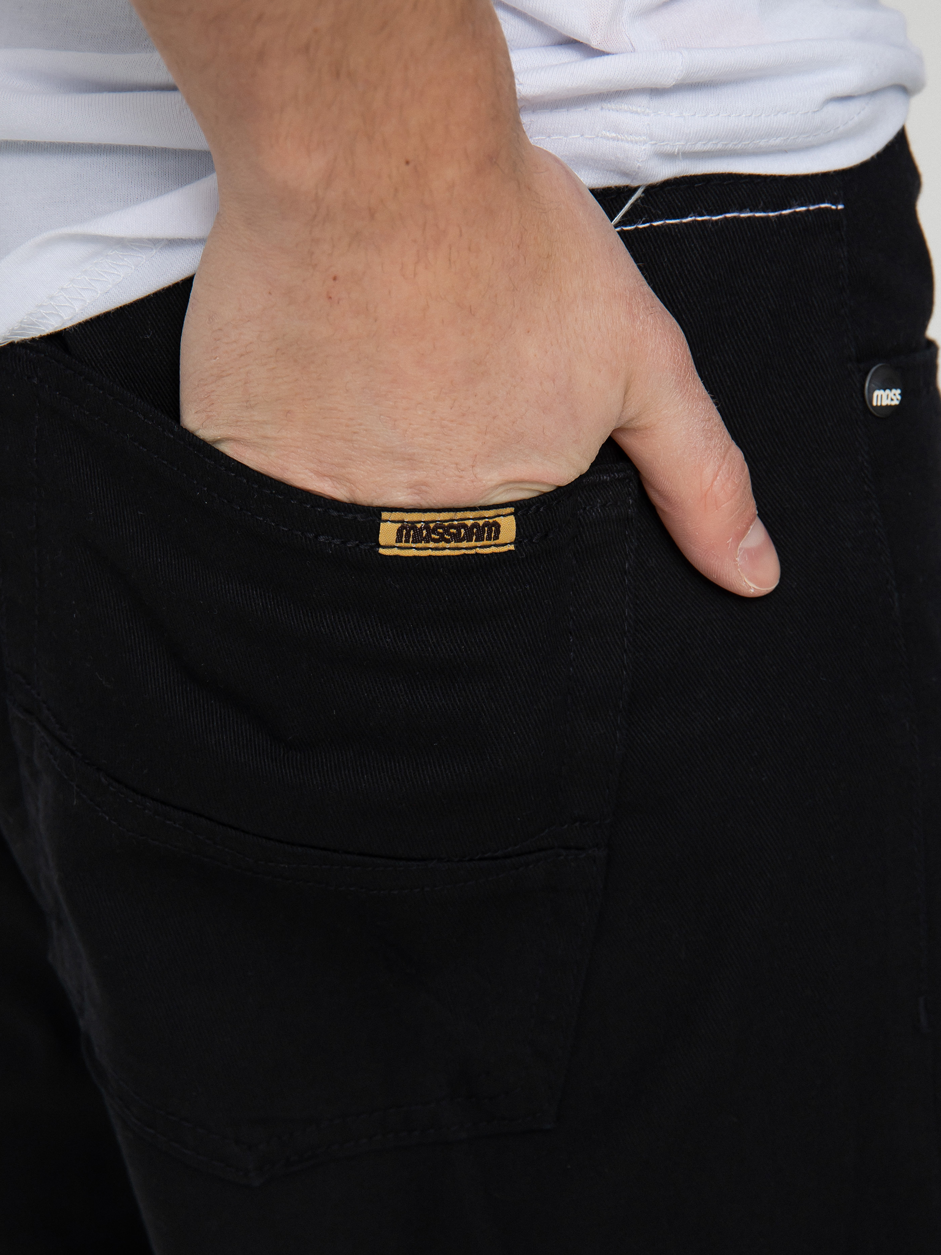Pantaloni MassDnm Slang Baggy Fit (black)