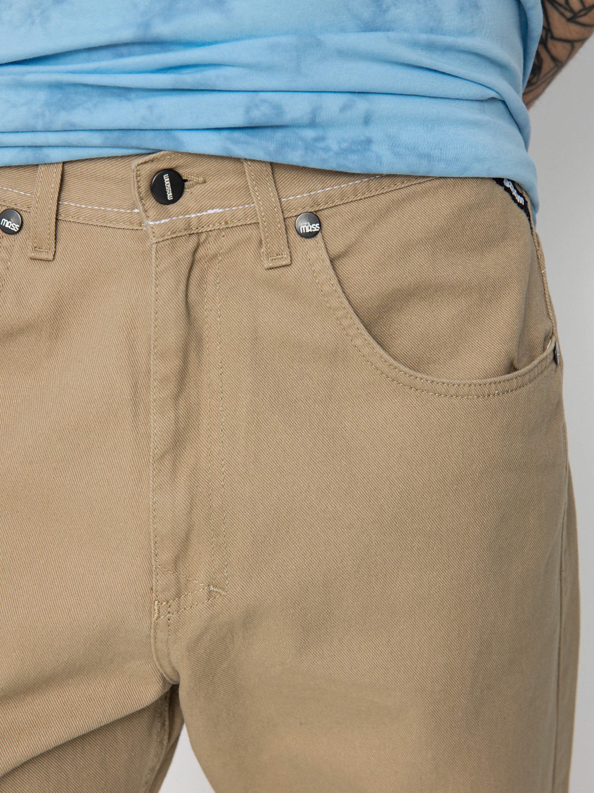 Pantaloni MassDnm Slang Baggy Fit (beige)