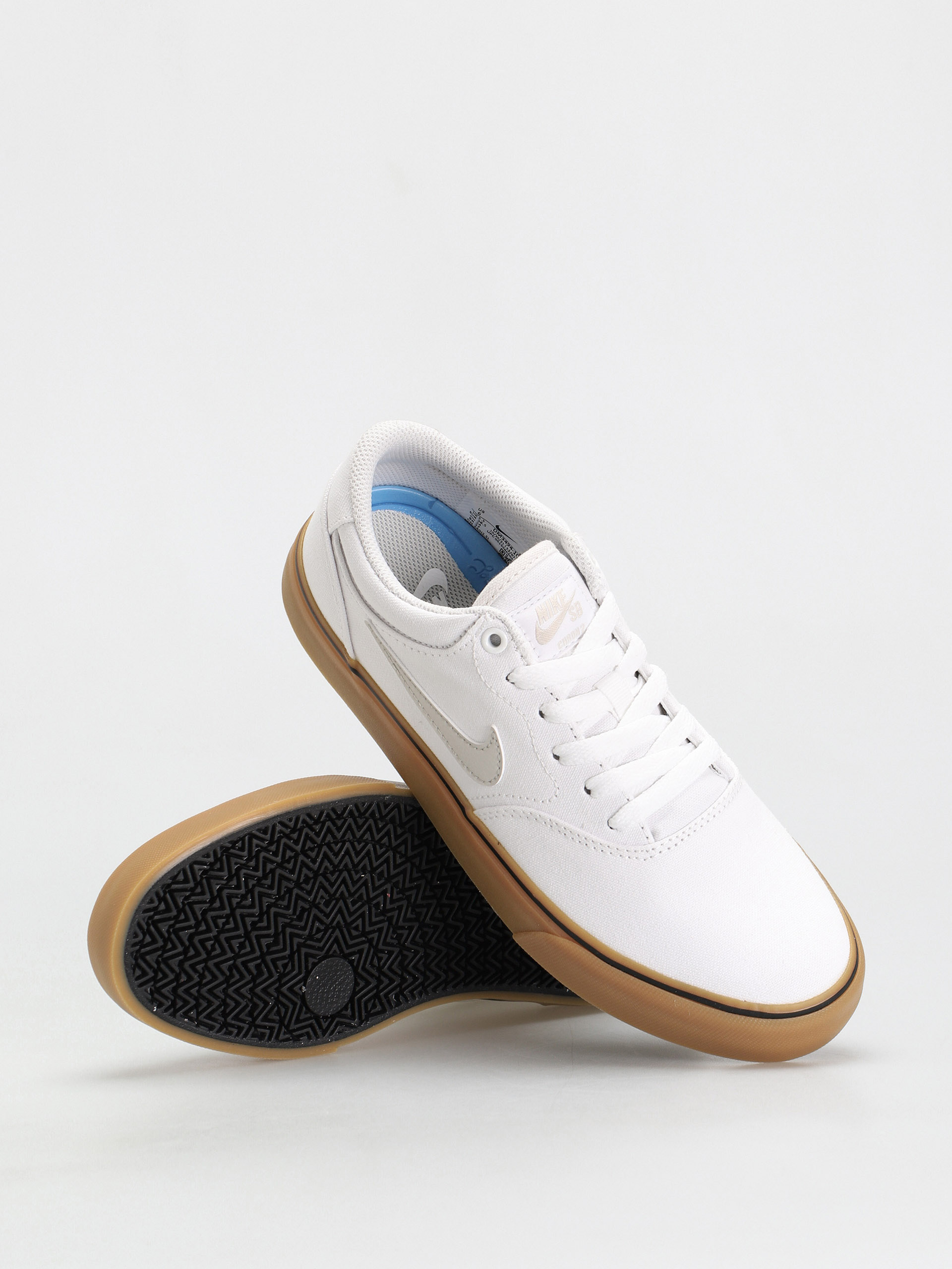 Pantofi Nike SB Chron 2 Canvas (white/light bone white gum light brown)