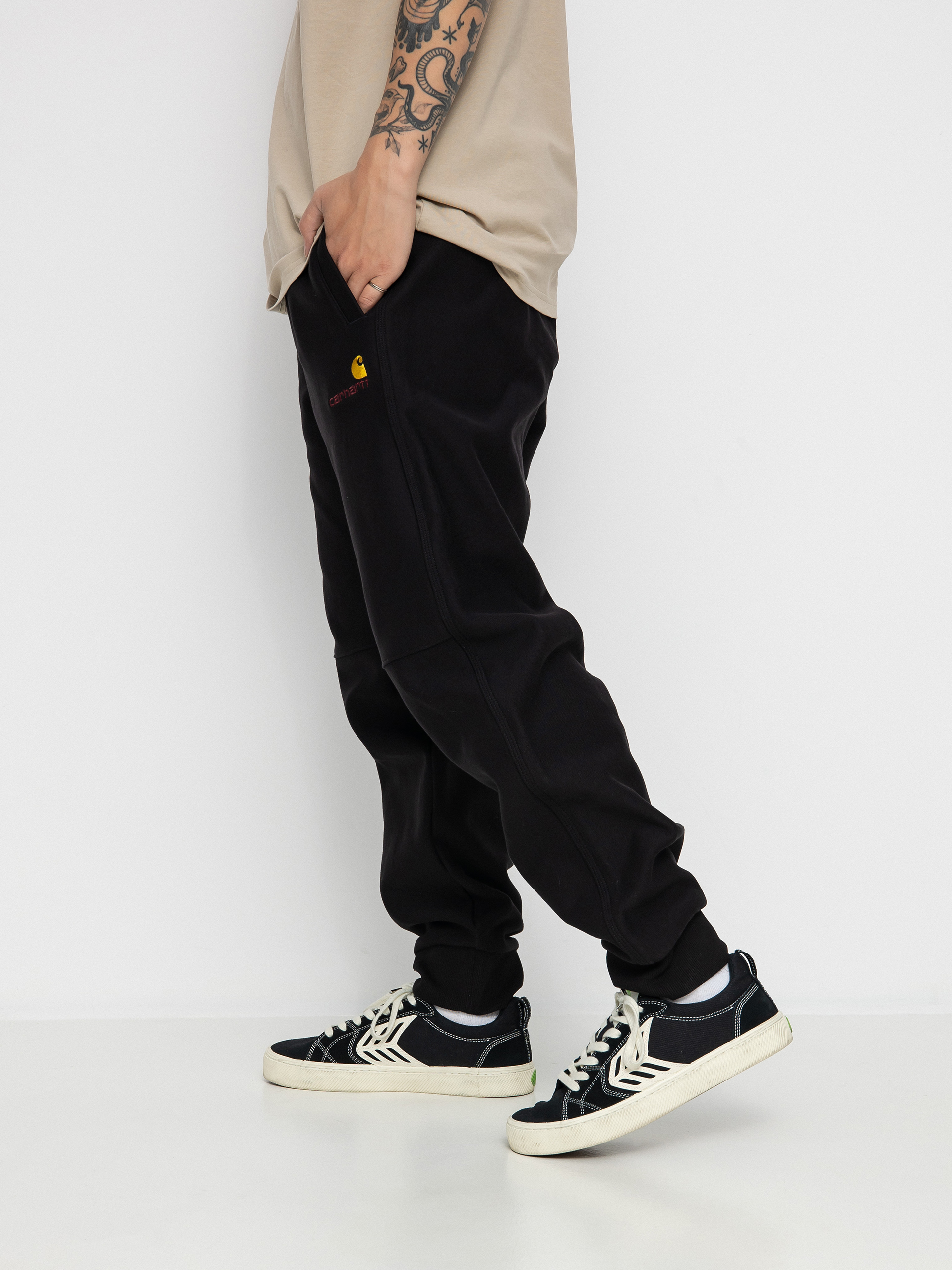 Pantaloni Carhartt WIP American Script Jogging (black)