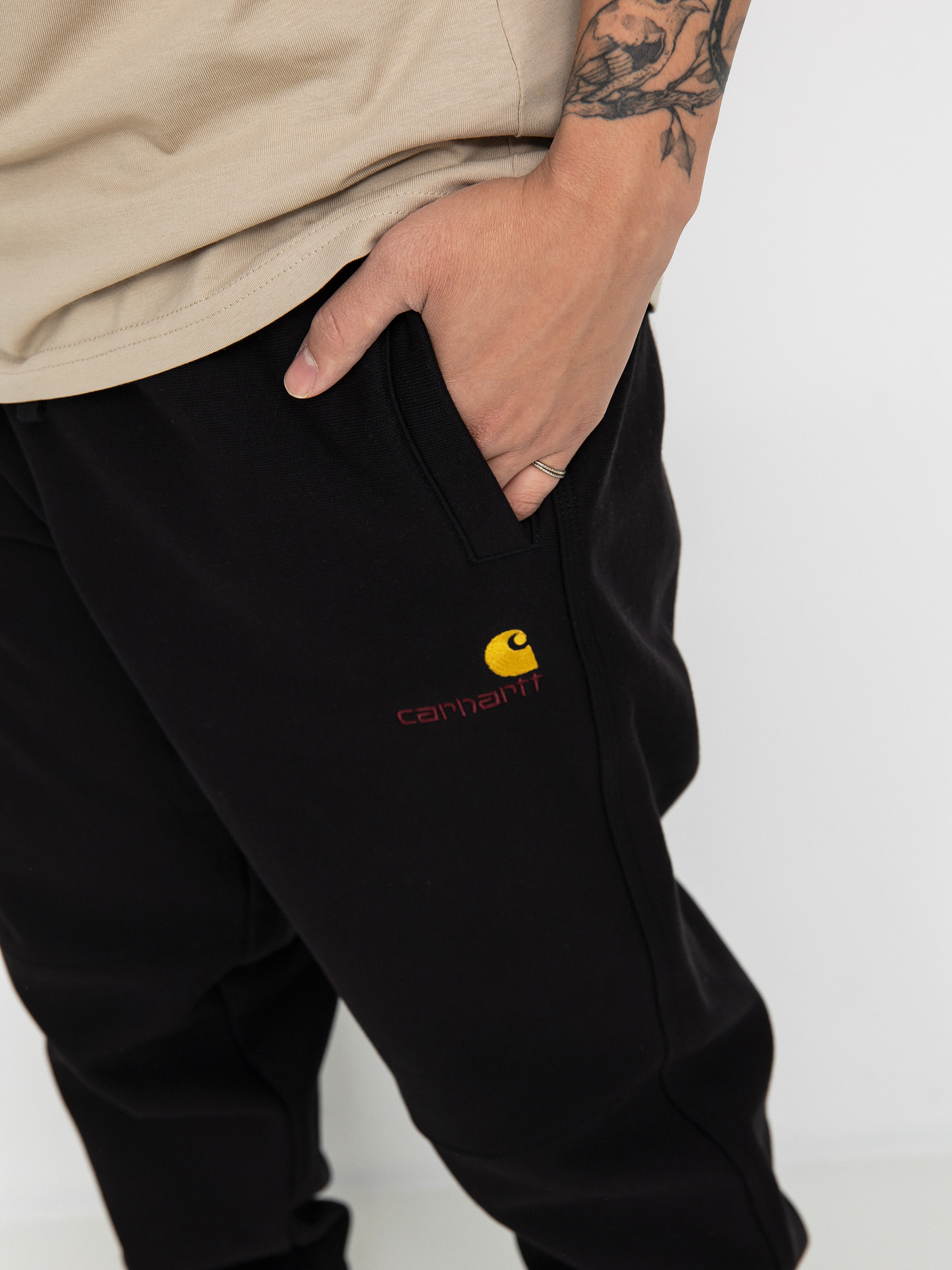 Pantaloni Carhartt WIP American Script Jogging (black)