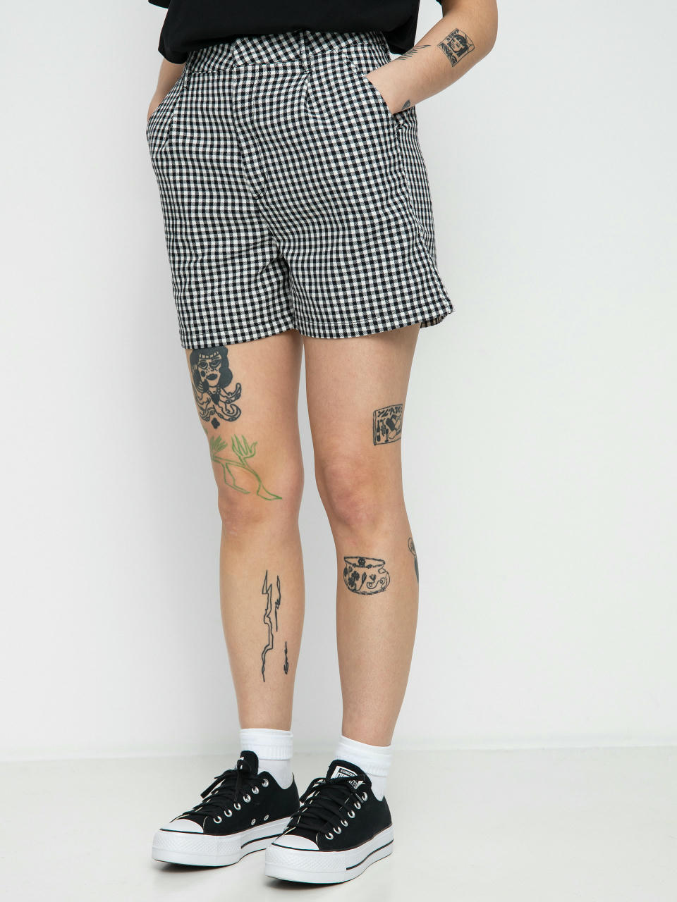 Șort Brixton Victory Trouser Wmn (black gingham)