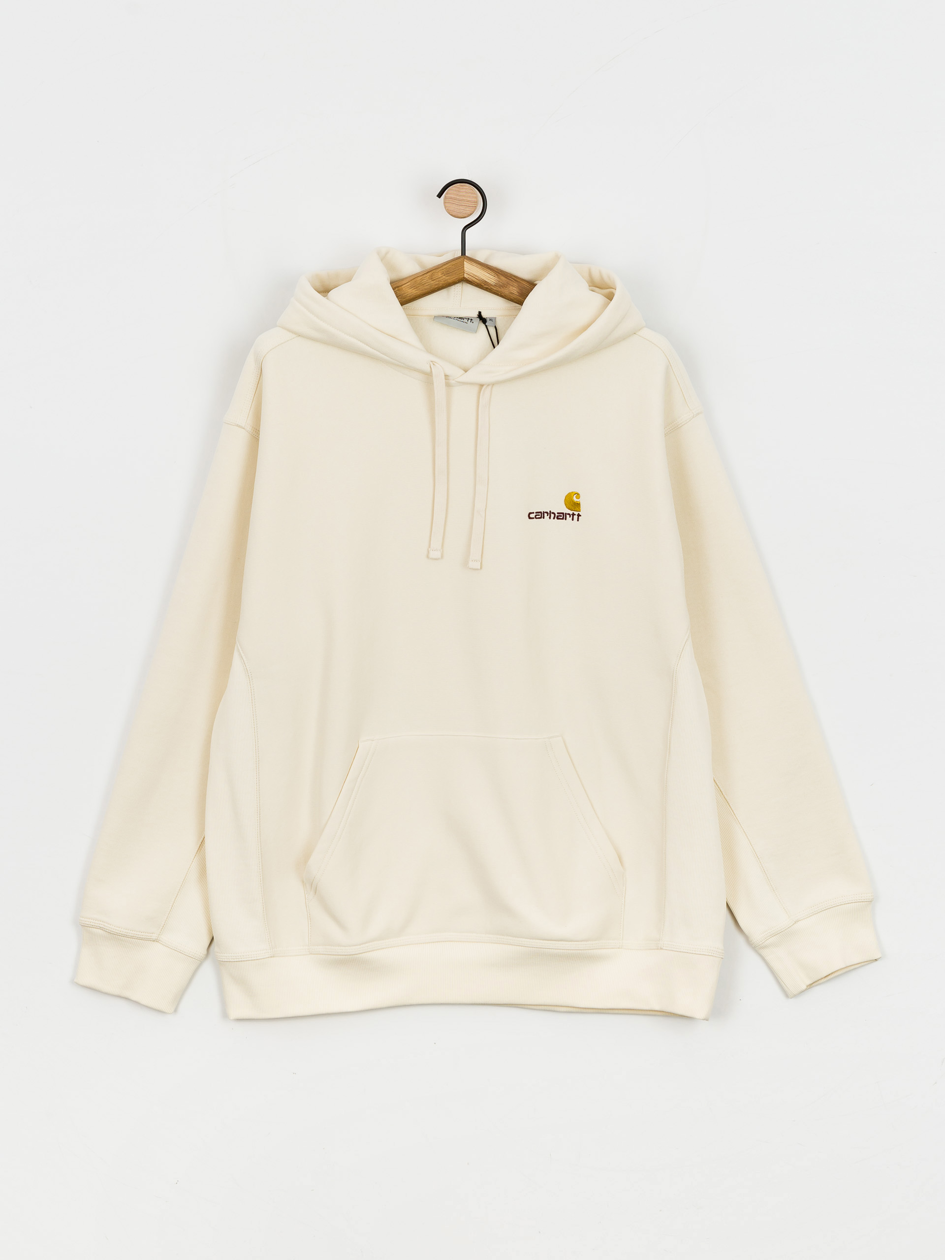 Hanorac cu glugă Carhartt WIP American Script HD (natural)