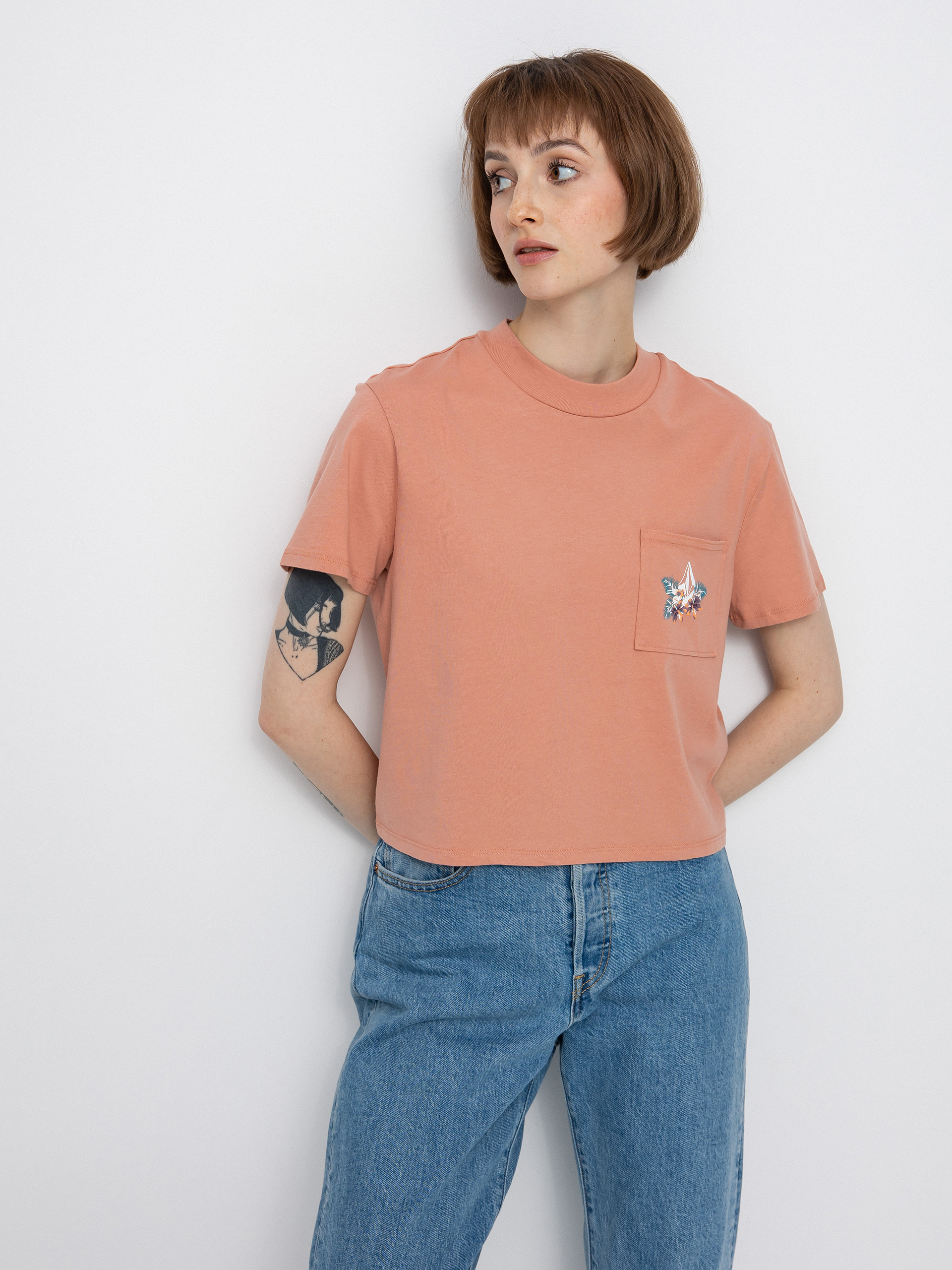 Tricou Volcom Pocket Dial Wmn (light mauve)