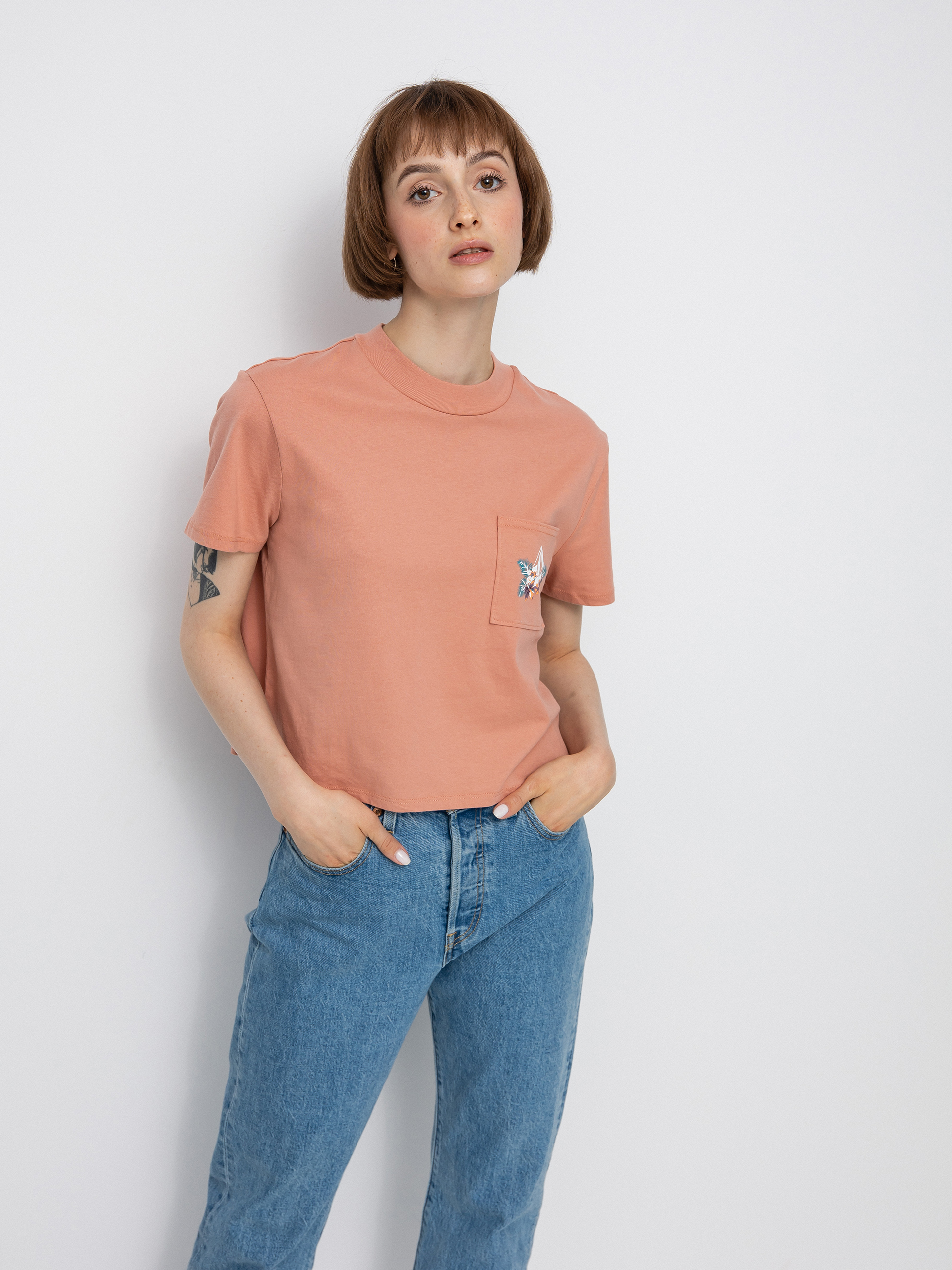 Tricou Volcom Pocket Dial Wmn (light mauve)