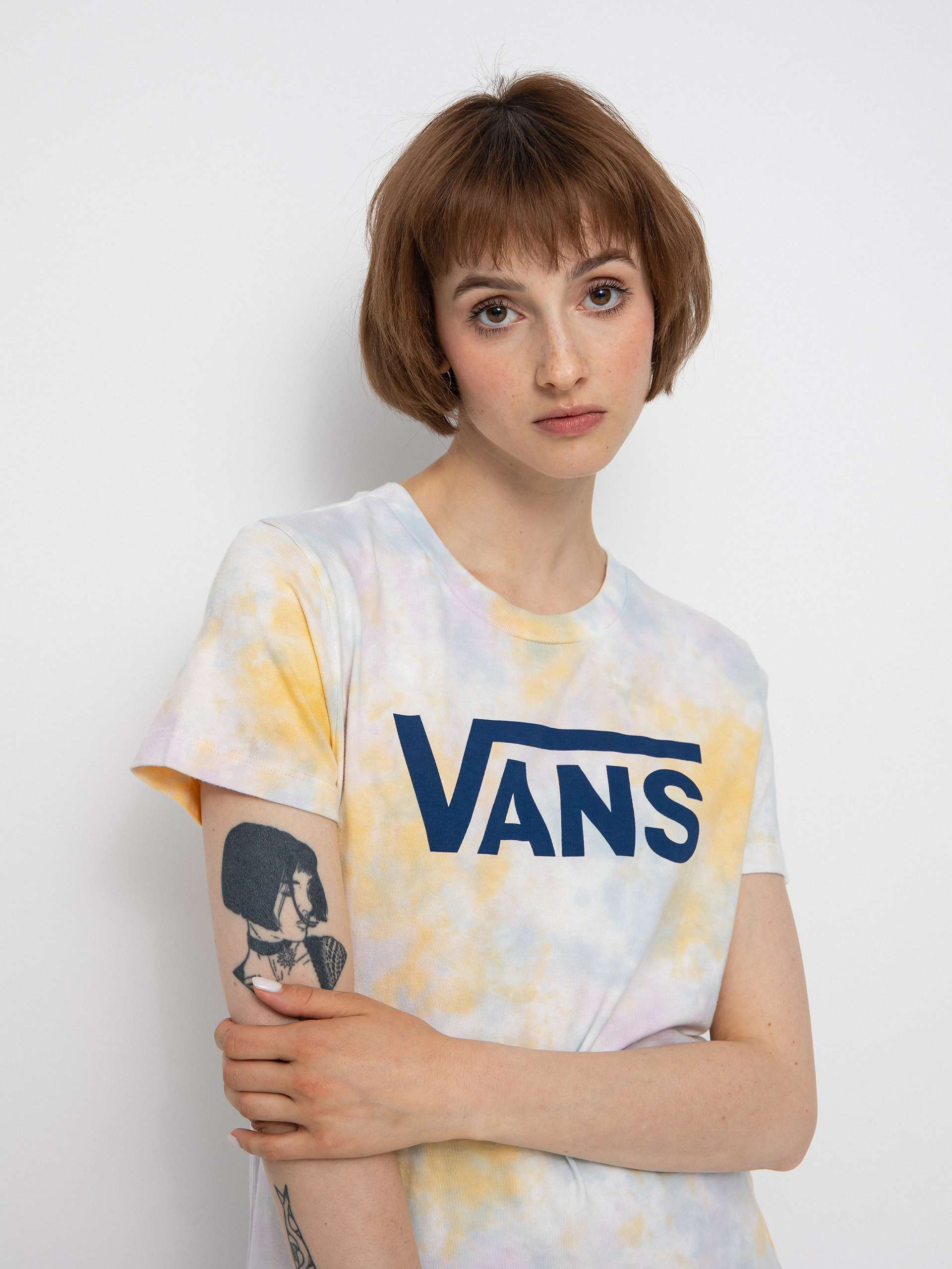 Tricou Vans Logo Wash Wmn (cradle pink tie dye)