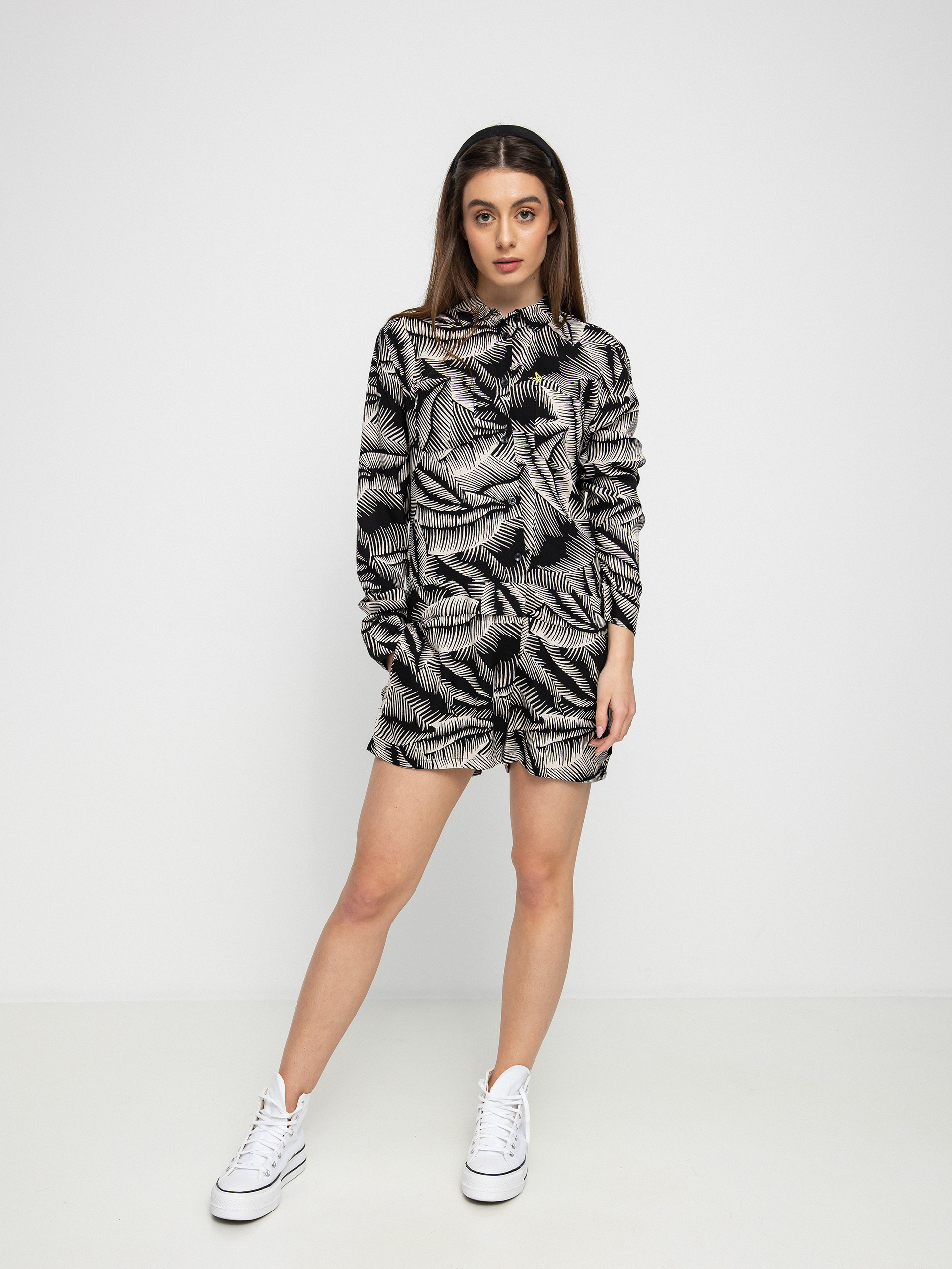 Pentru femei Costum schi Volcom Stay Palm Romper (black white)