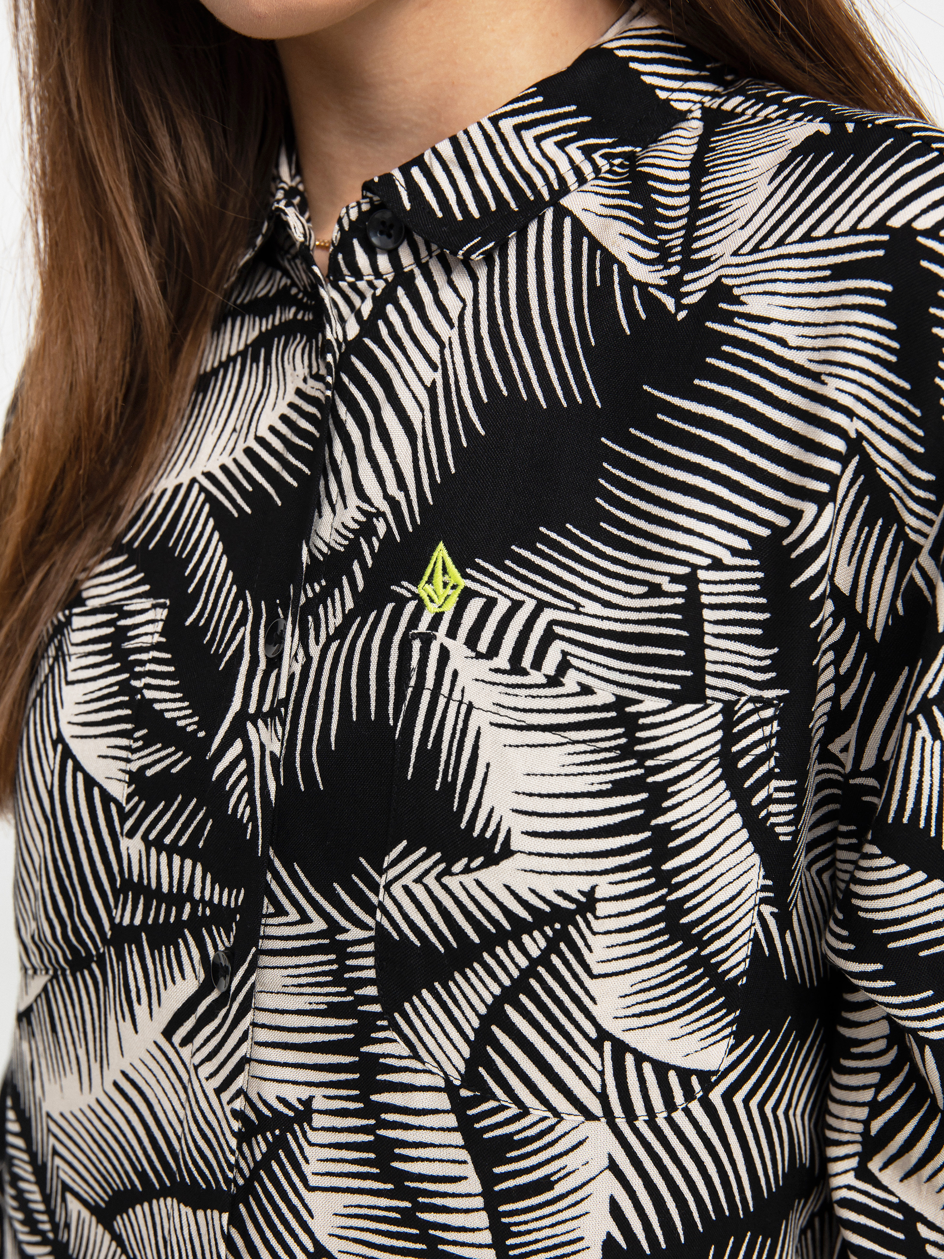 Pentru femei Costum schi Volcom Stay Palm Romper (black white)