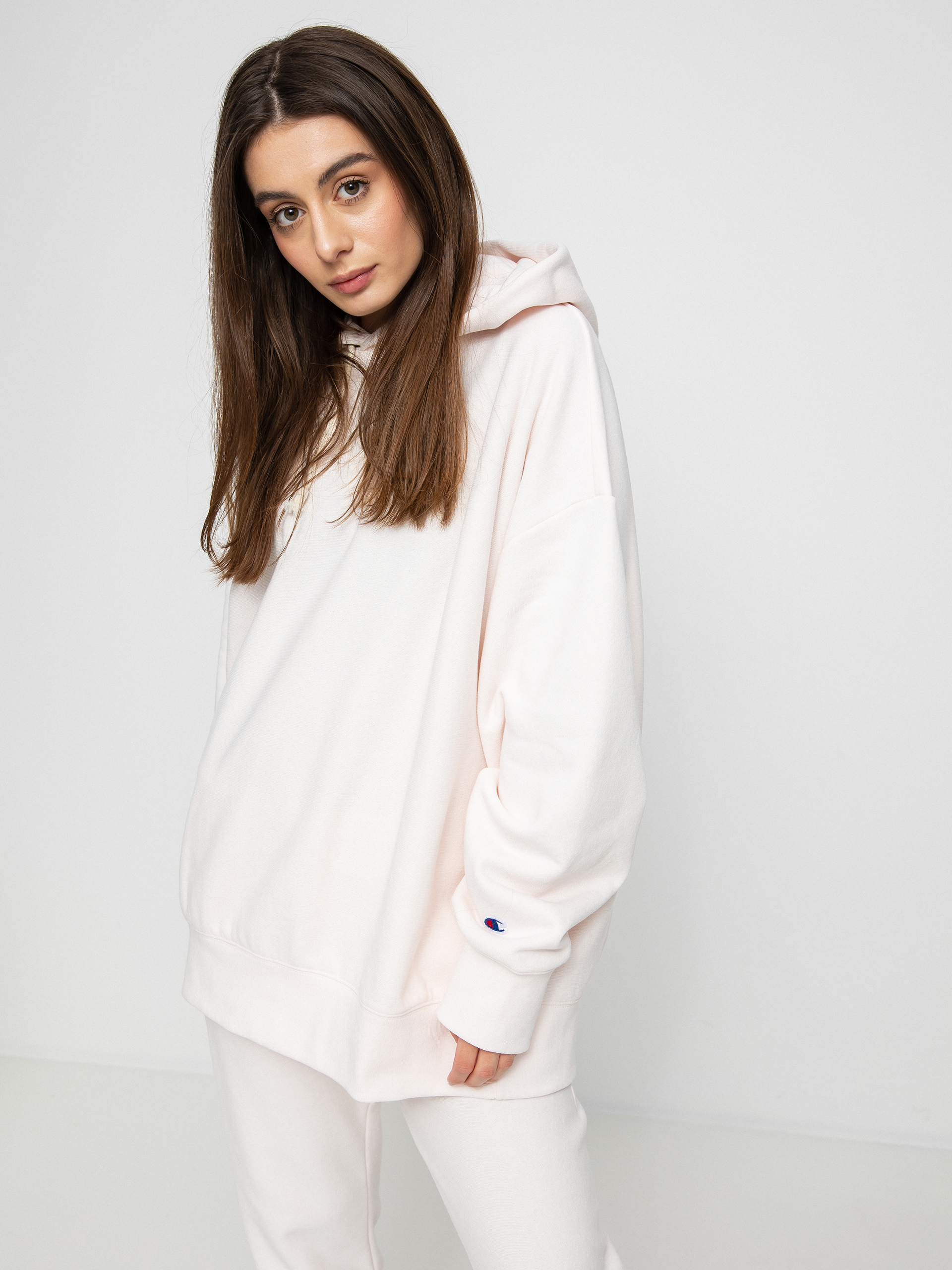 Hanorac cu glugă Champion Hooded Sweatshirt 115152 HD Wmn (beo)