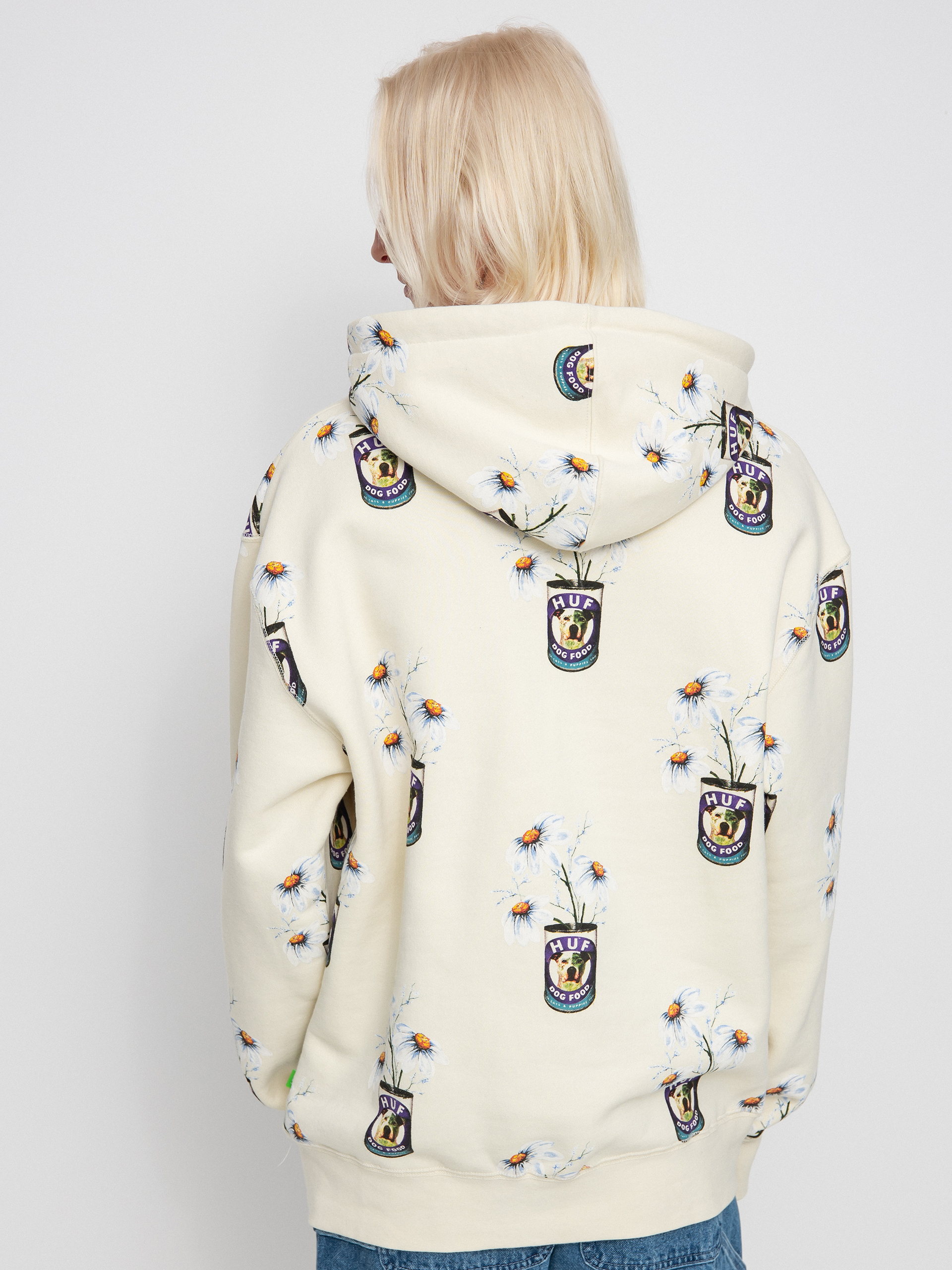 Hanorac cu glugă HUF Canned HD (off white)