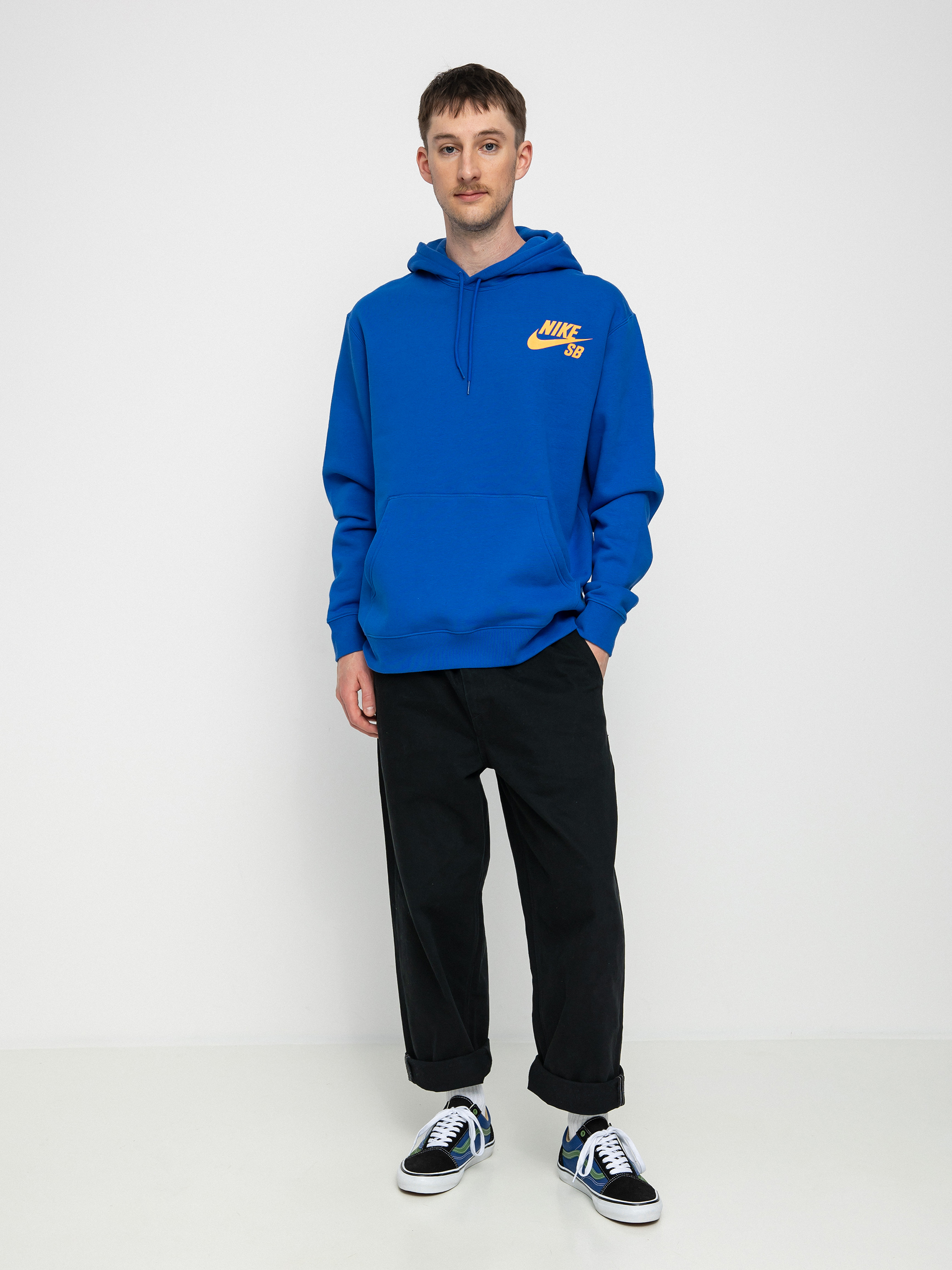Hanorac cu glugă Nike SB Icon HD (game royal/total orange)
