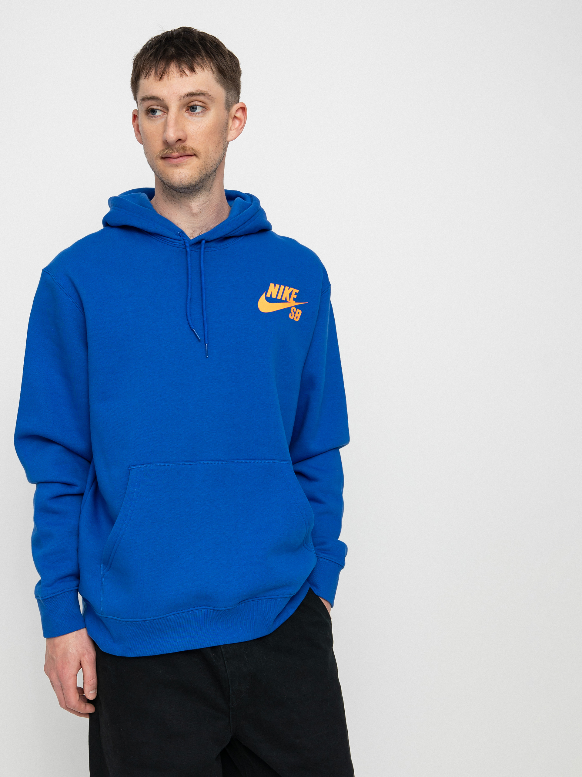 Hanorac cu glugă Nike SB Icon HD (game royal/total orange)