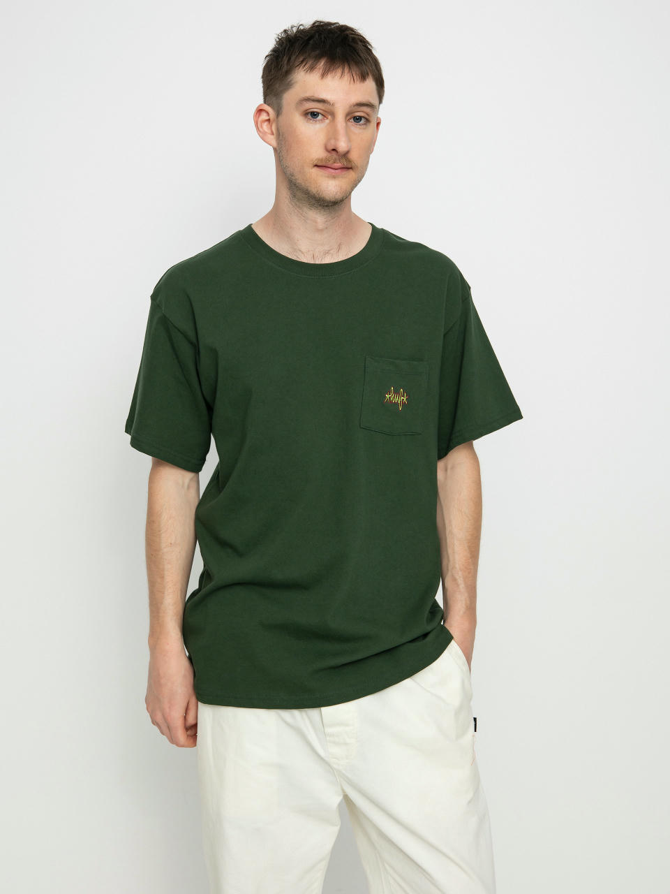 Tricou HUF Haze Script Pocket (forest green)