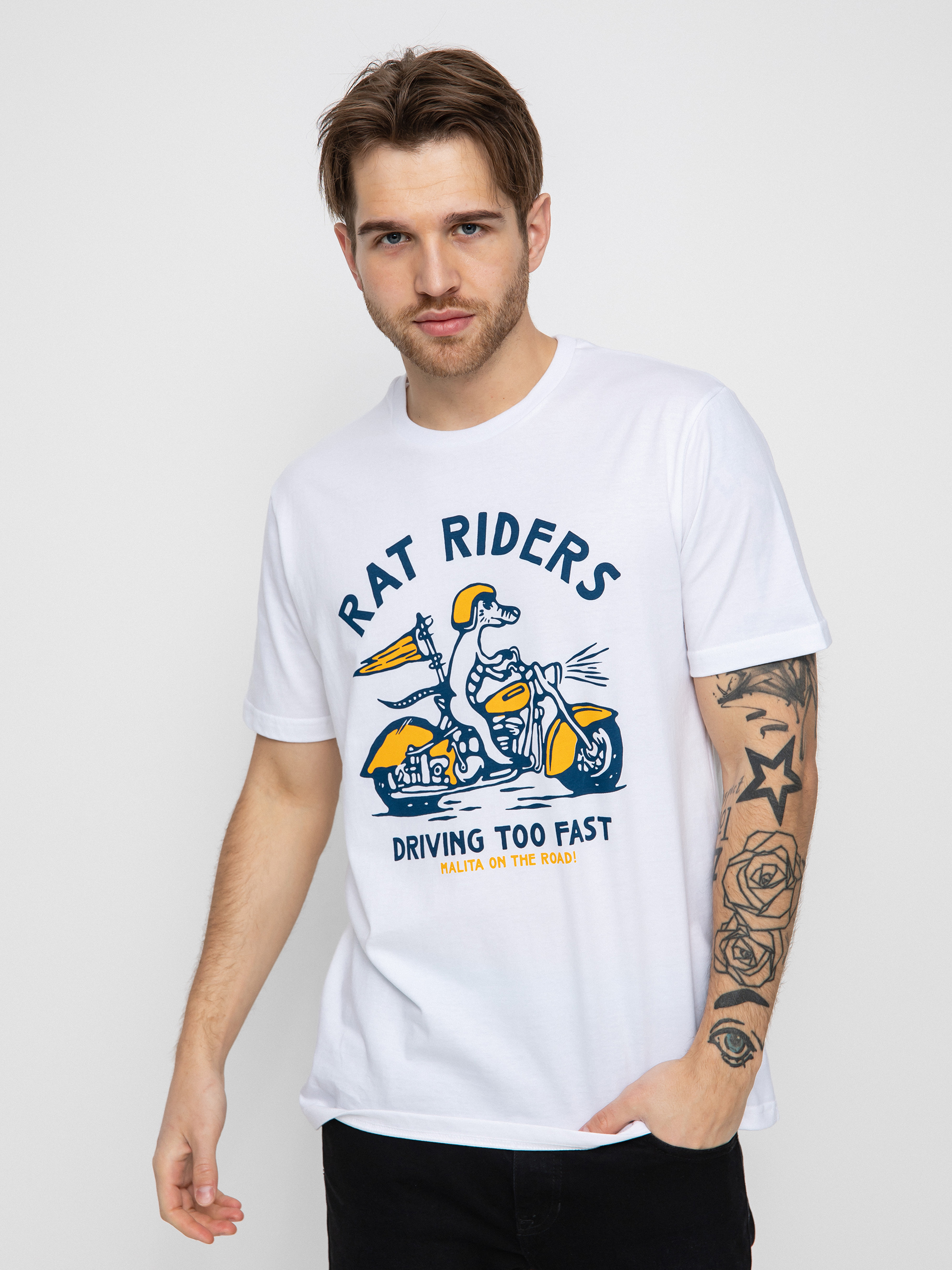 Tricou Malita Rat Riders (white)