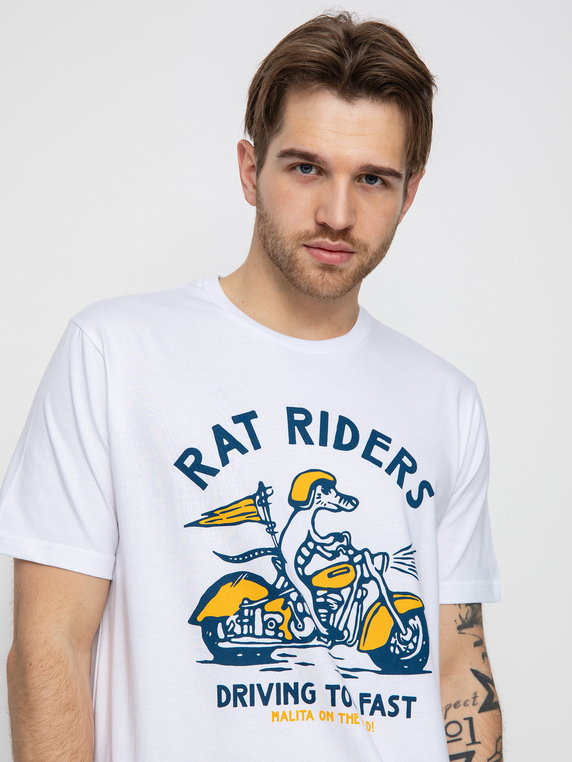 Tricou Malita Rat Riders (white)