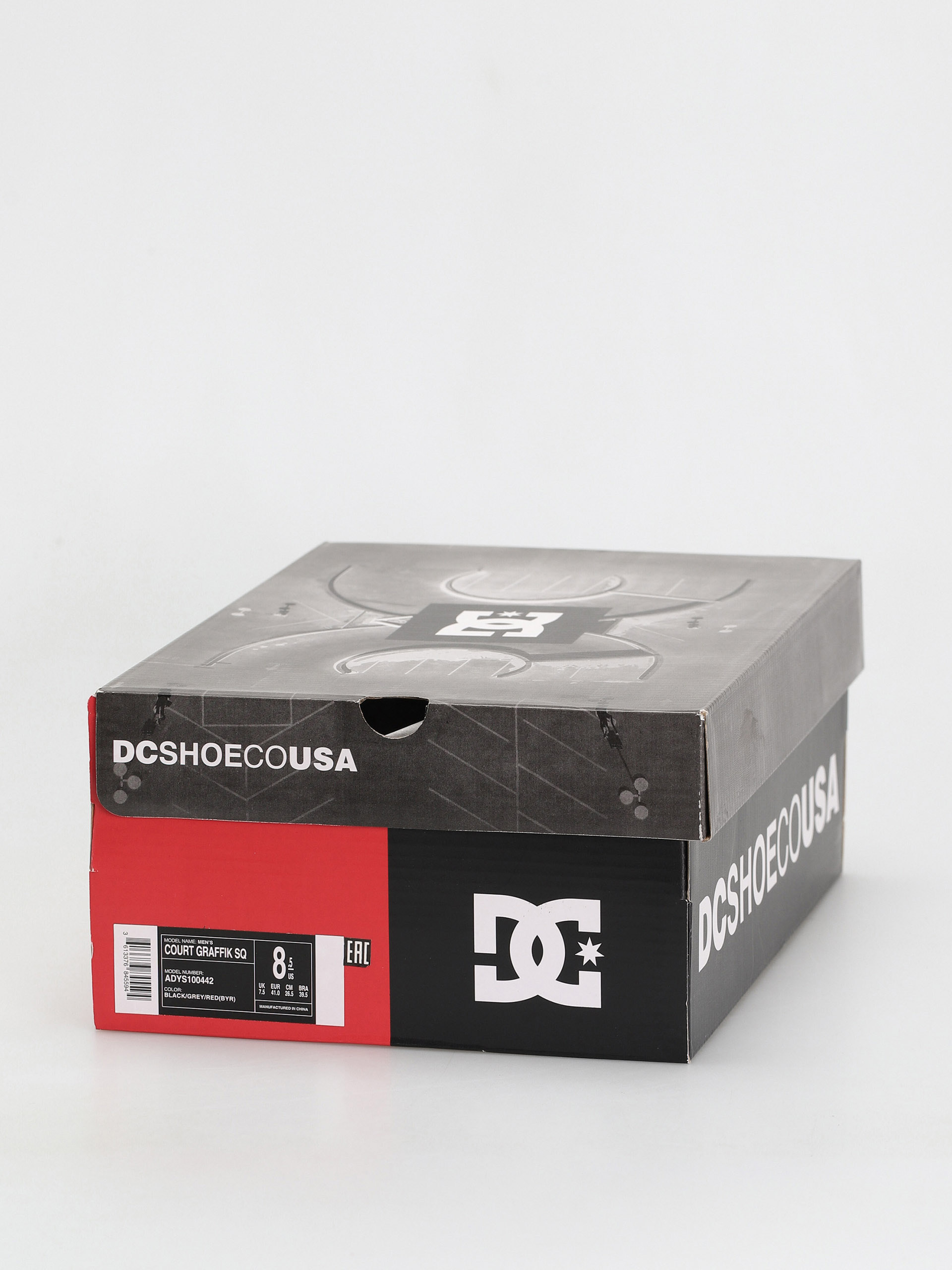 Pantofi DC Court Graffik Sq (black/grey/red)