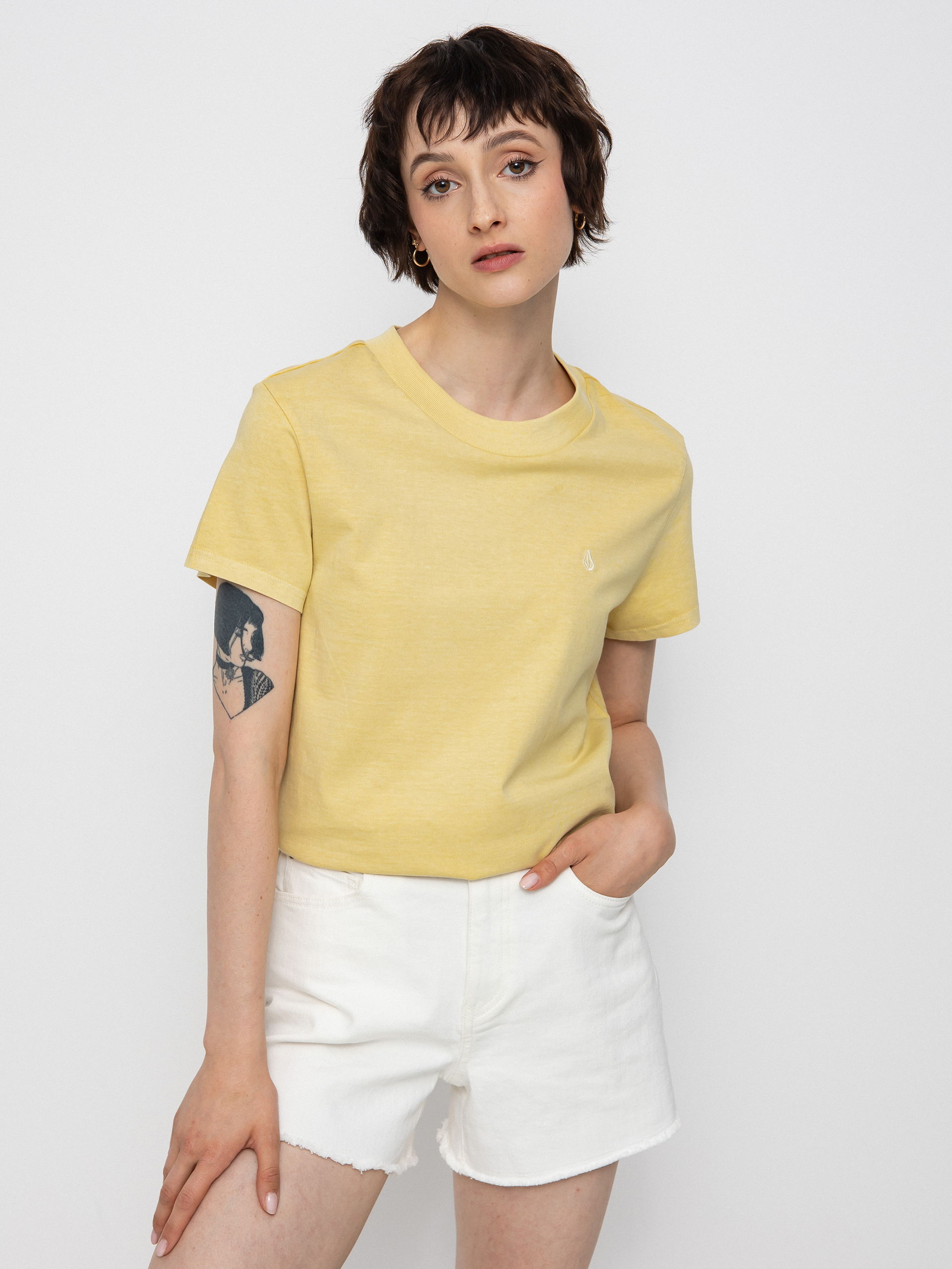 Tricou Volcom Solid Stone Emb Wmn (wheat)
