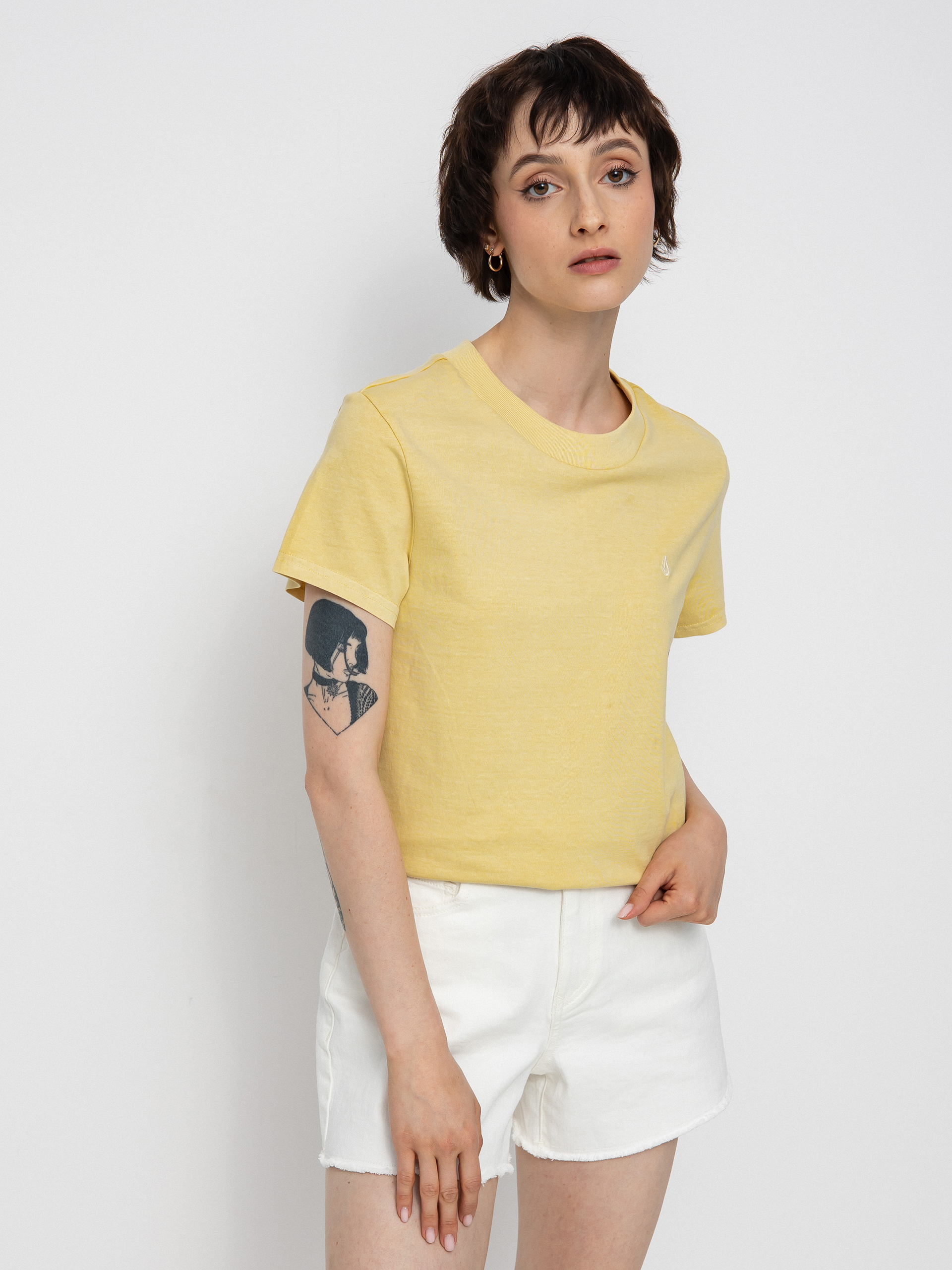 Tricou Volcom Solid Stone Emb Wmn (wheat)