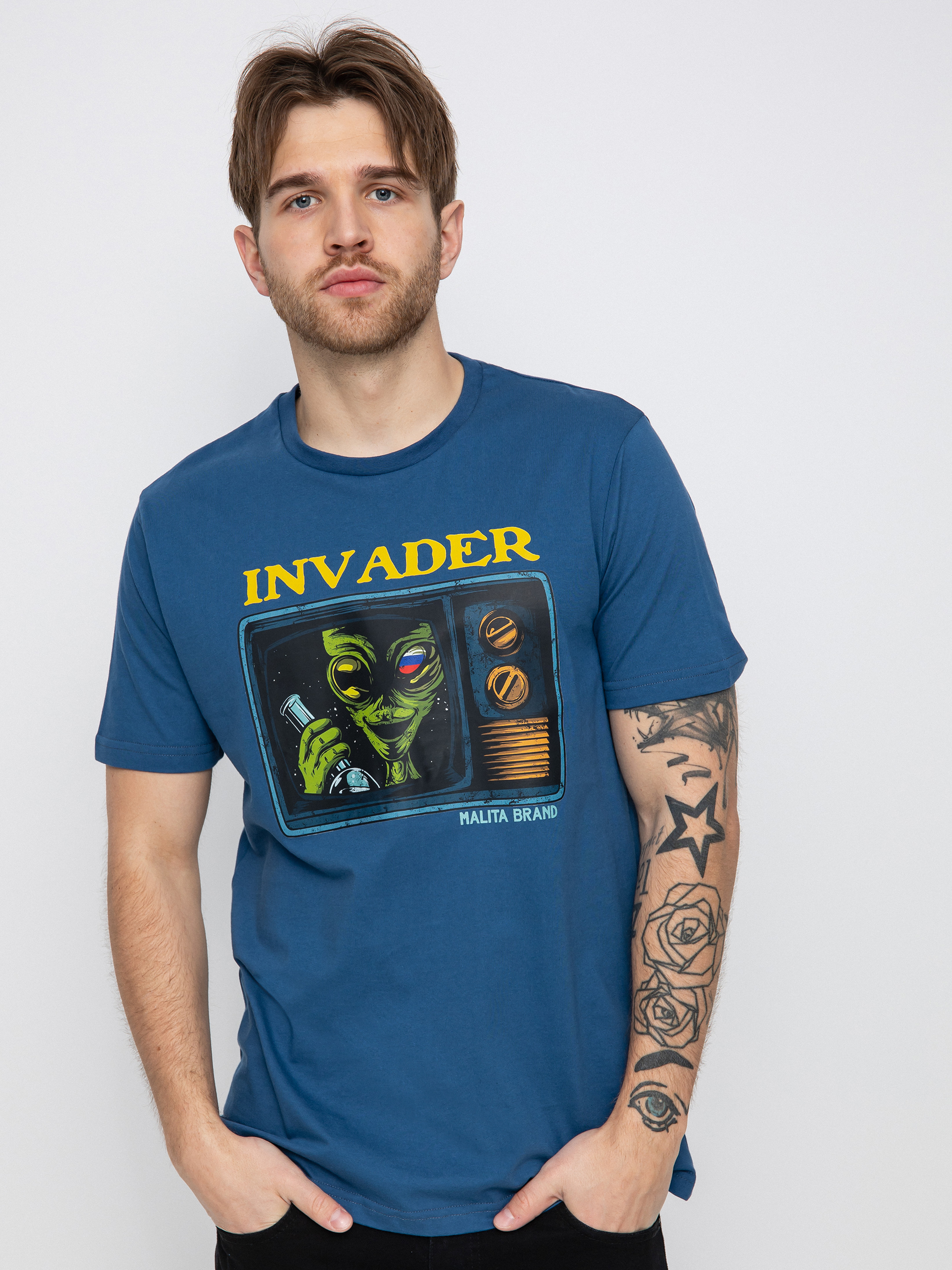 Tricou Malita Invader (navy)