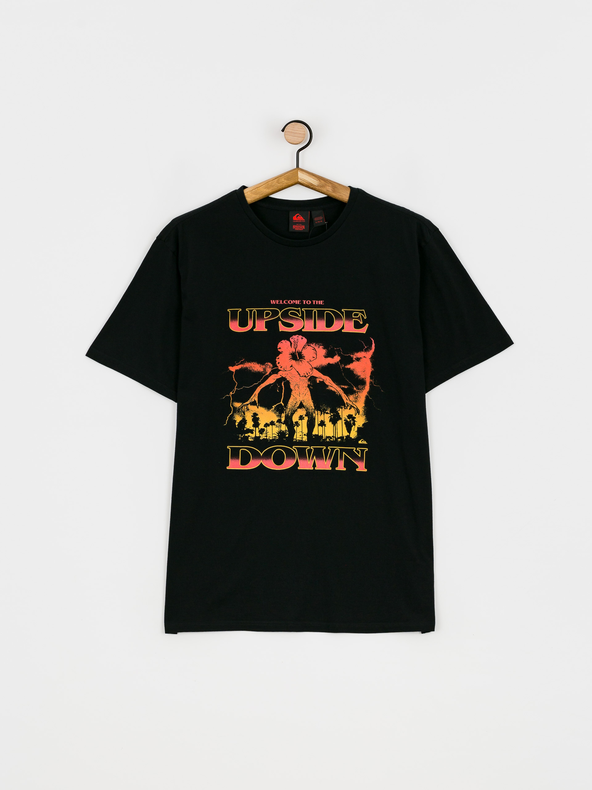 Tricou Quiksilver X Stranger Things Welcome (black)