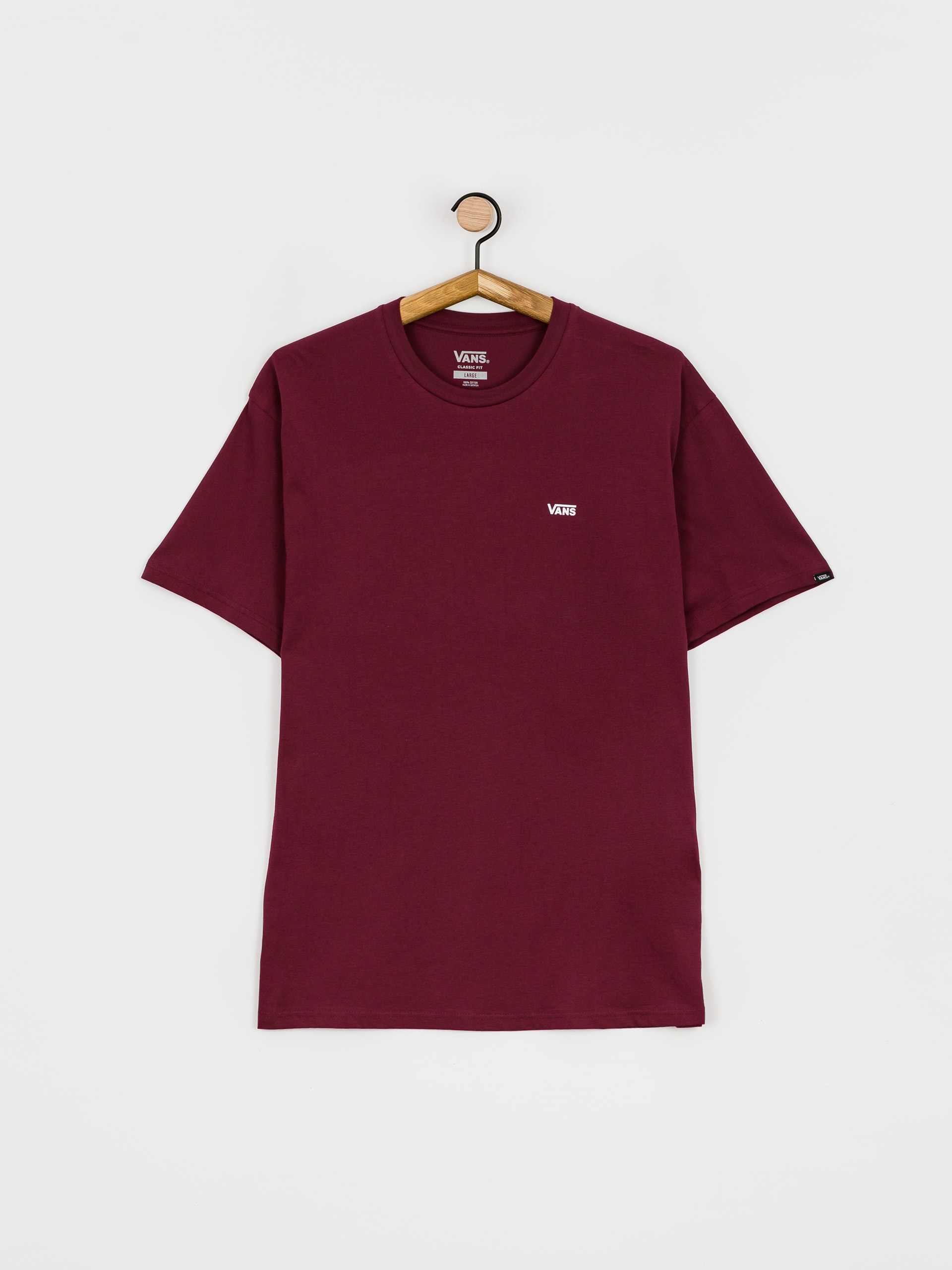 Tricou Vans Left Chest Logo (burgundy)