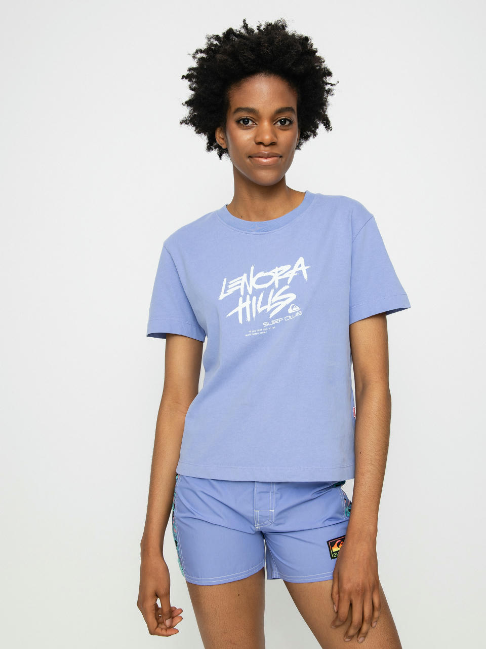 Tricou Quiksilver X Stranger Things 86 Crop Wmn (jacaranda)