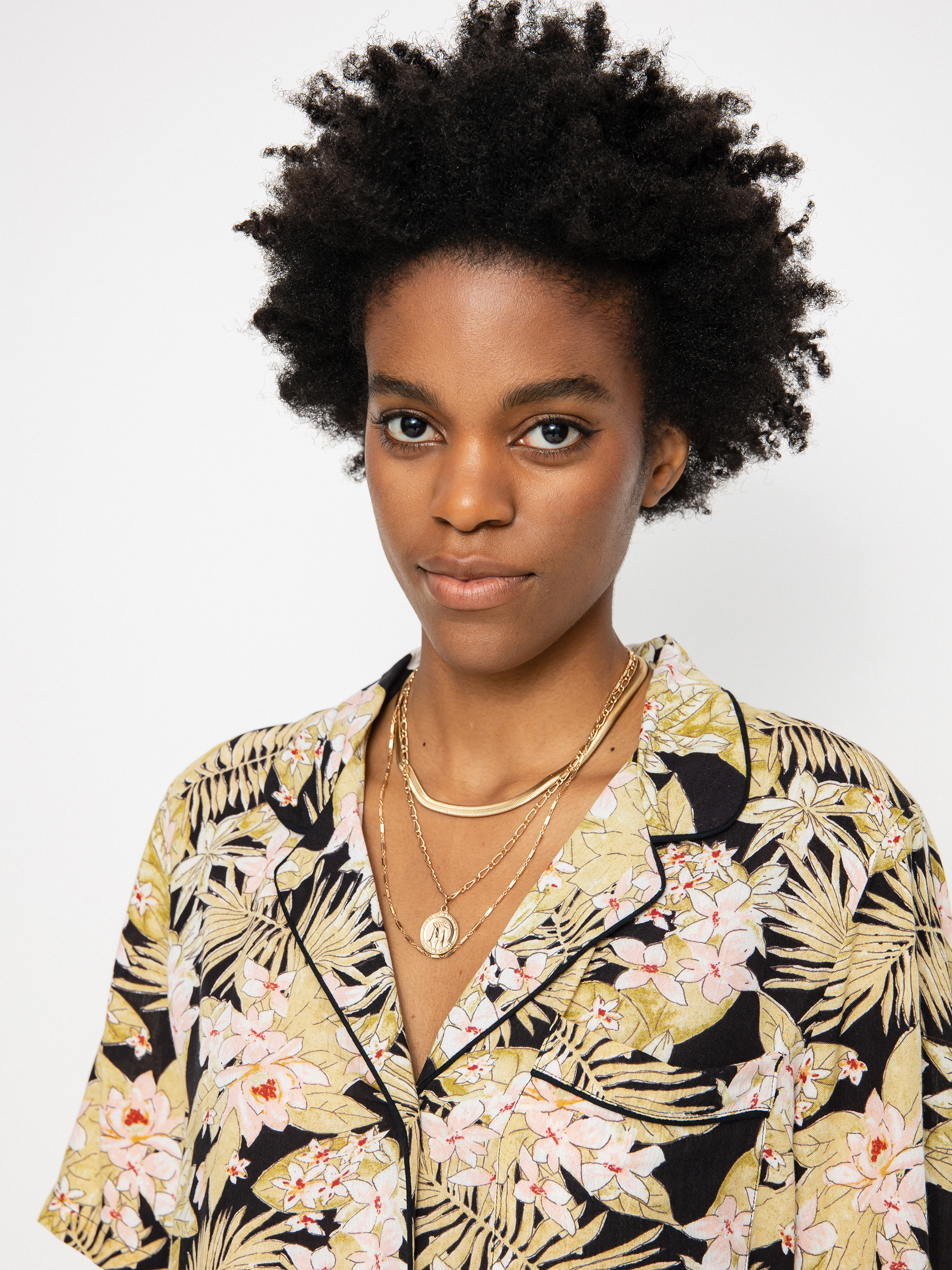 Cămașă Volcom Static Bloom Top Wmn (black combo)