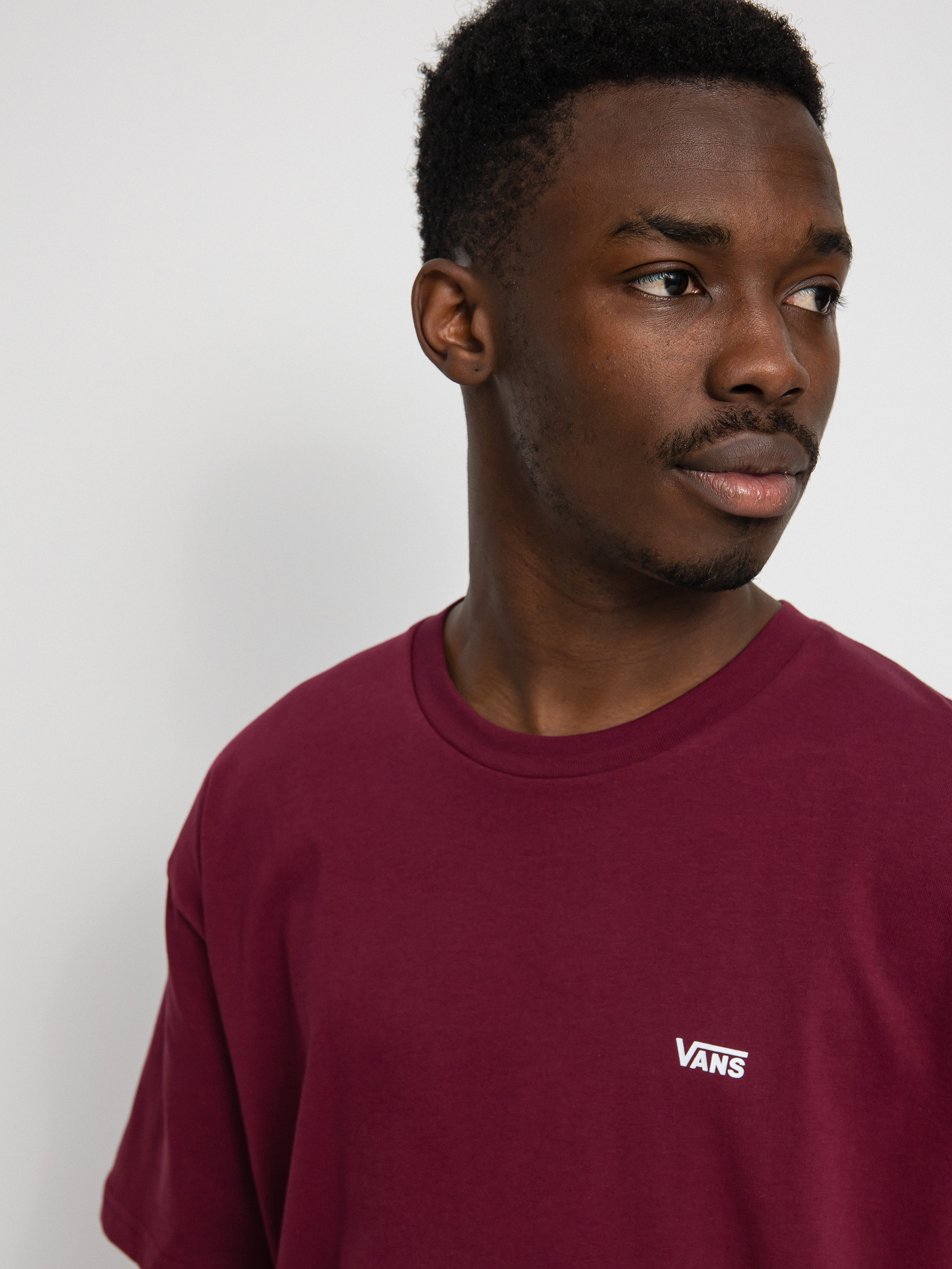 Tricou Vans Left Chest Logo (burgundy)