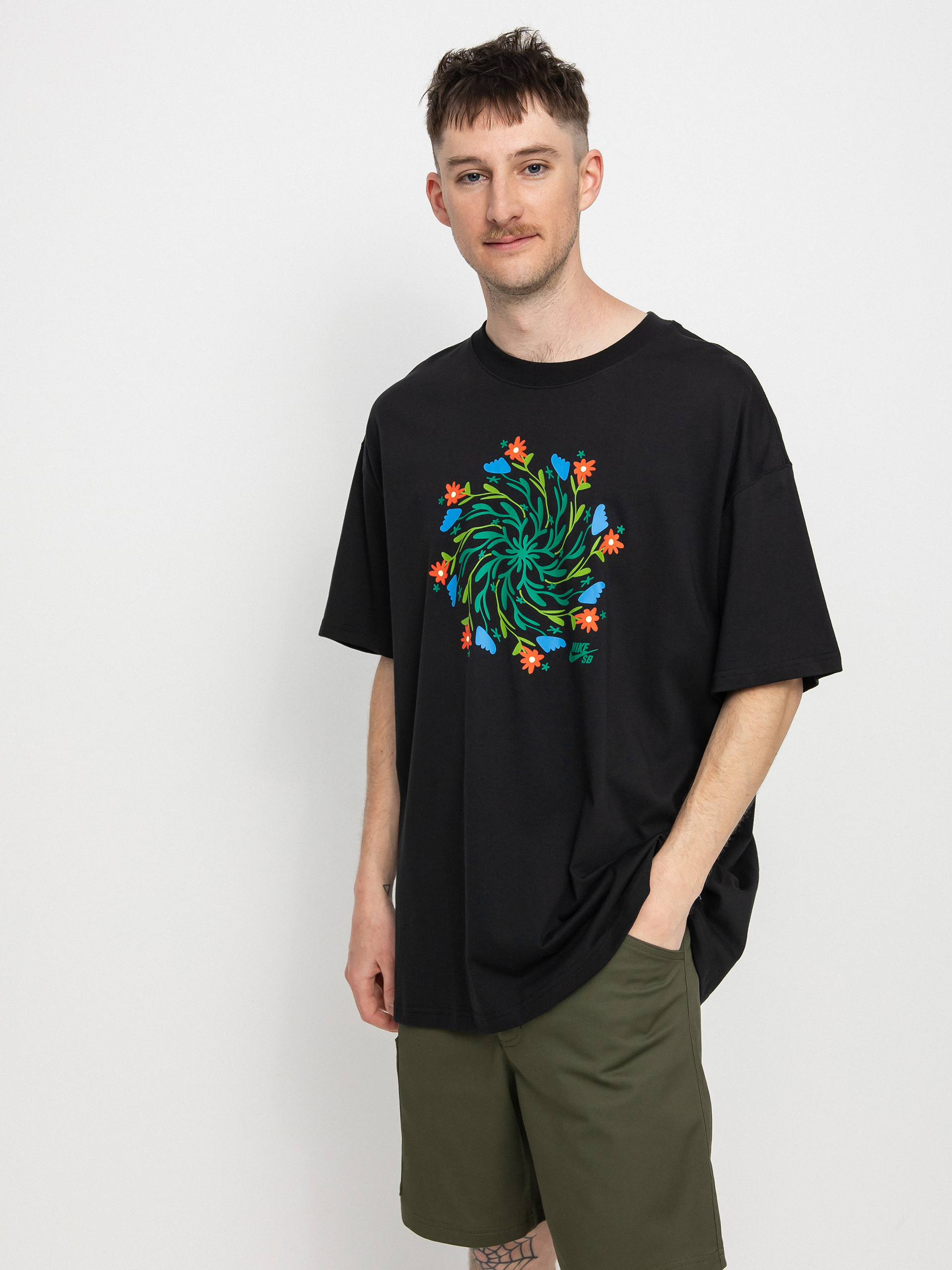 Tricou Nike SB Wild Flower (black)