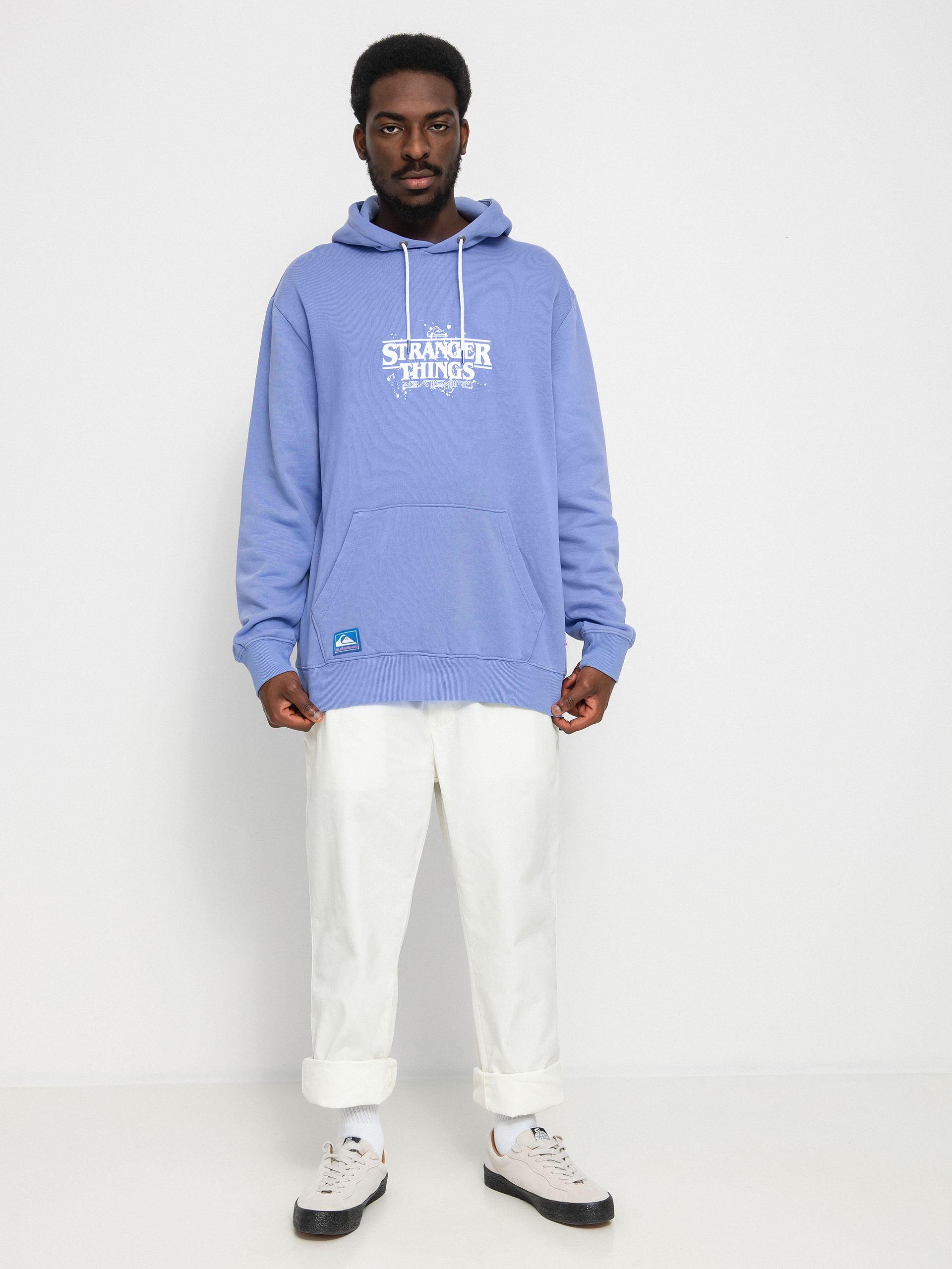 Hanorac cu glugă Quiksilver X Stranger Things Official Logo HD (jacaranda)