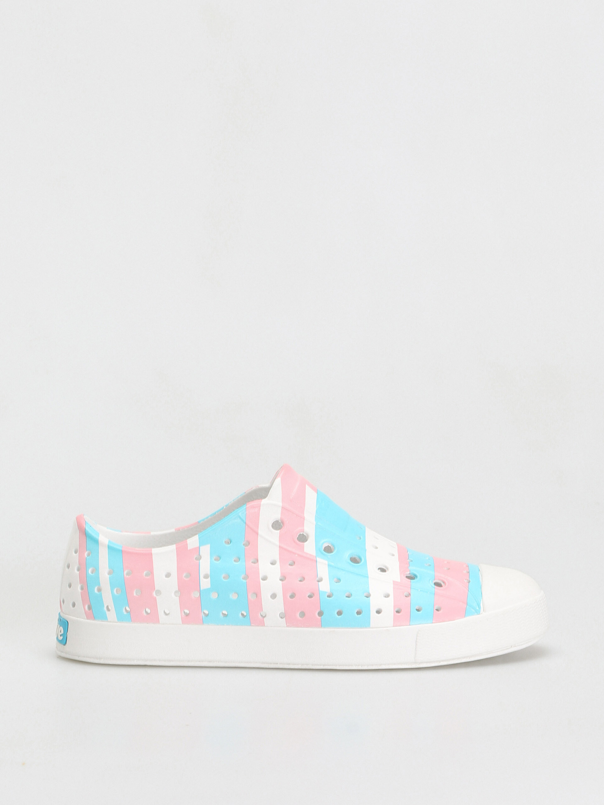 Pantofi Native Jefferson Print (shell white/shell white/pastel multi stripe)