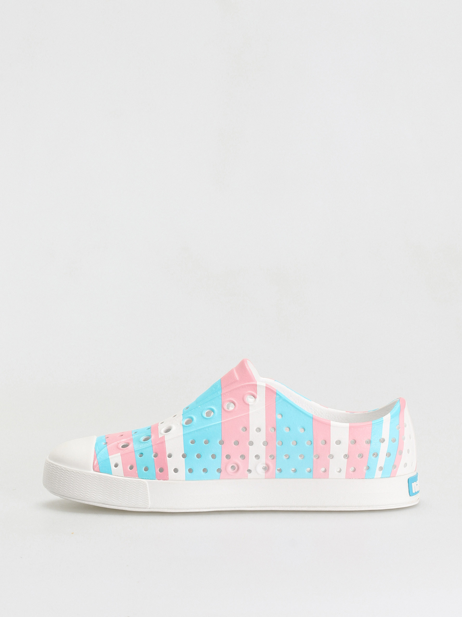 Pantofi Native Jefferson Print (shell white/shell white/pastel multi stripe)