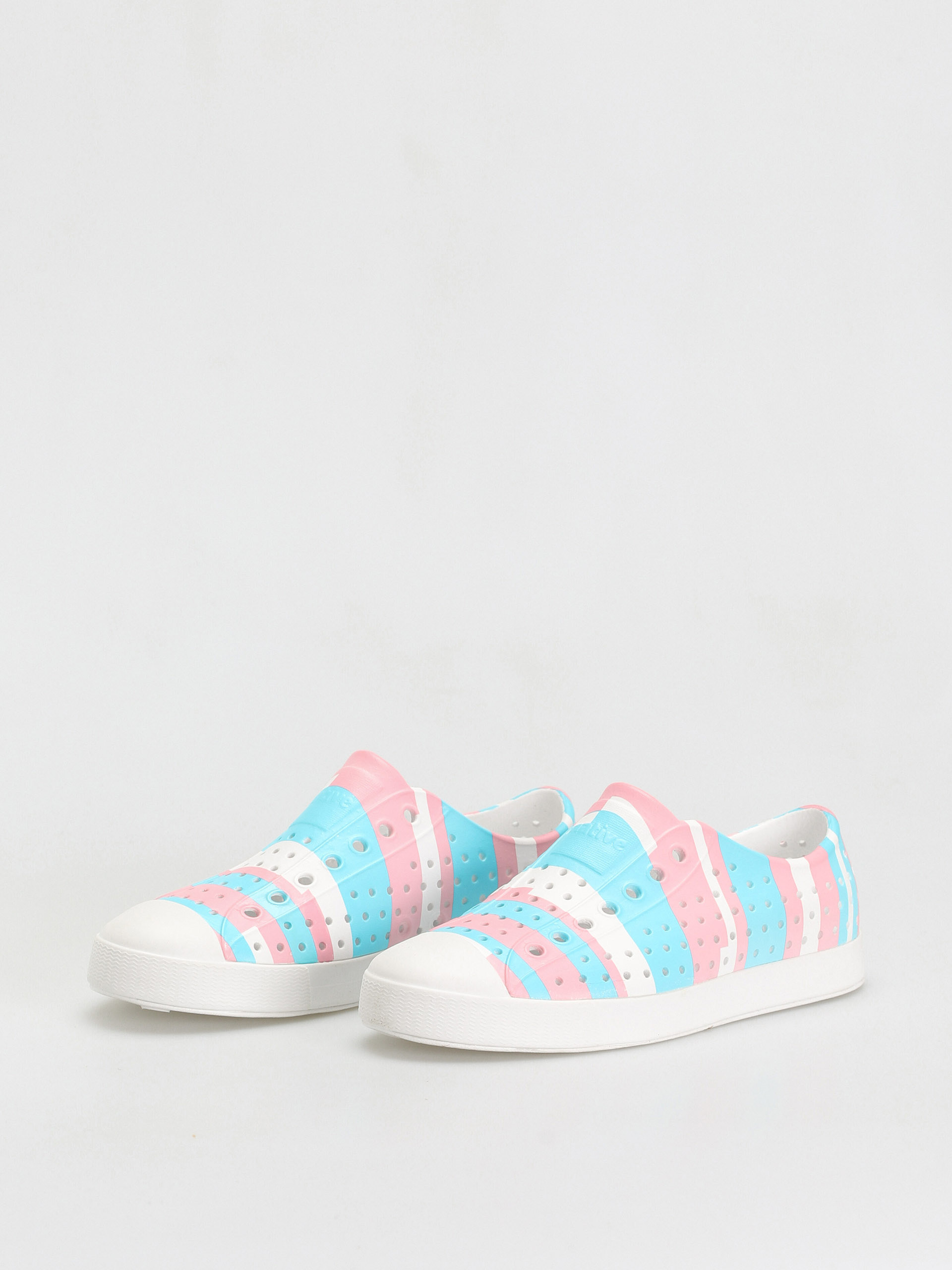 Pantofi Native Jefferson Print (shell white/shell white/pastel multi stripe)