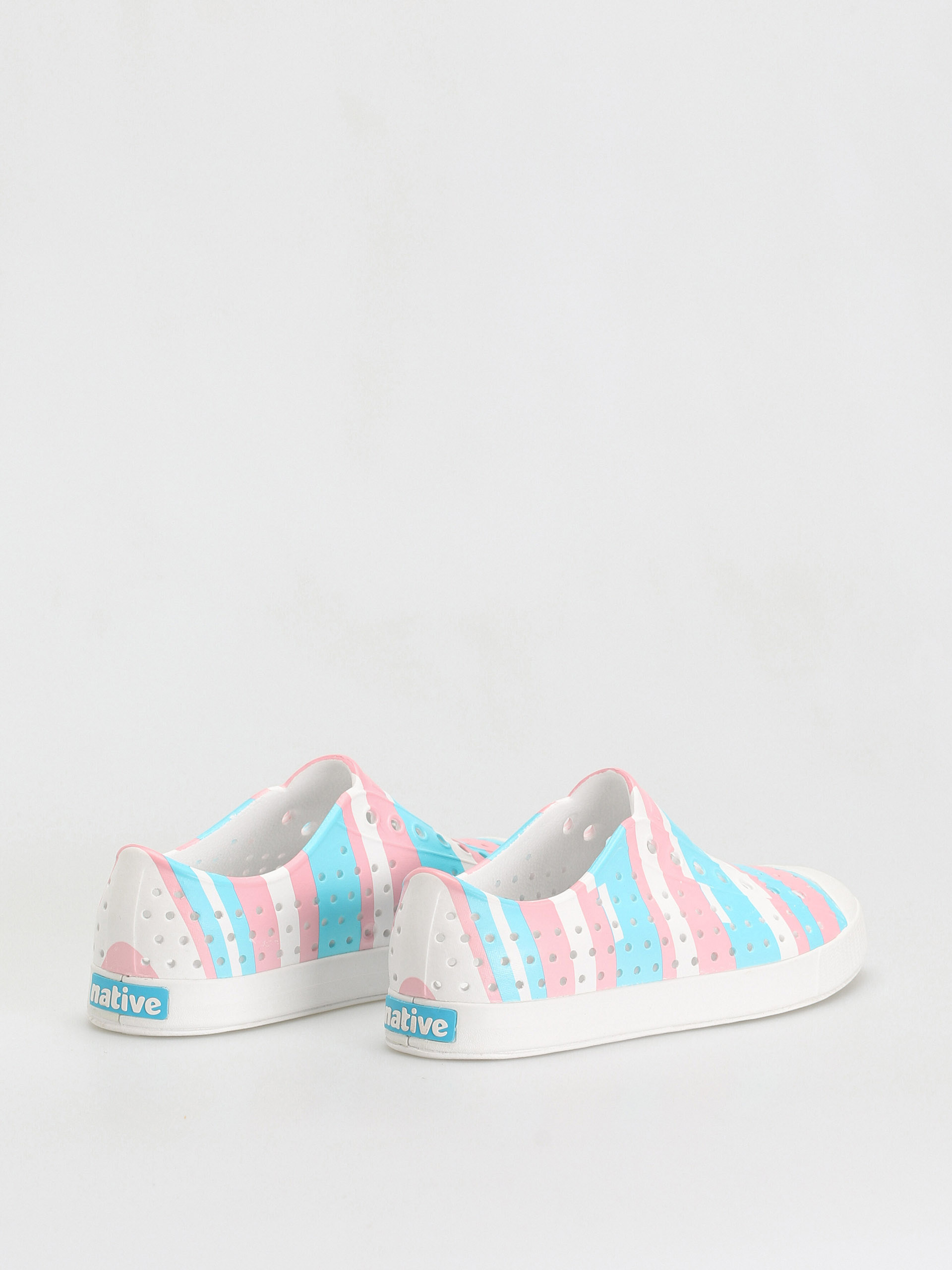 Pantofi Native Jefferson Print (shell white/shell white/pastel multi stripe)