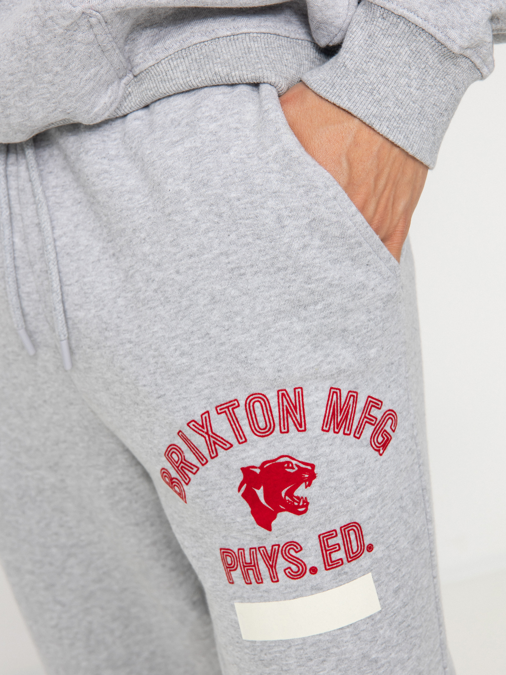 Pantaloni Brixton Phys. Ed. Sweatpant (heather grey)