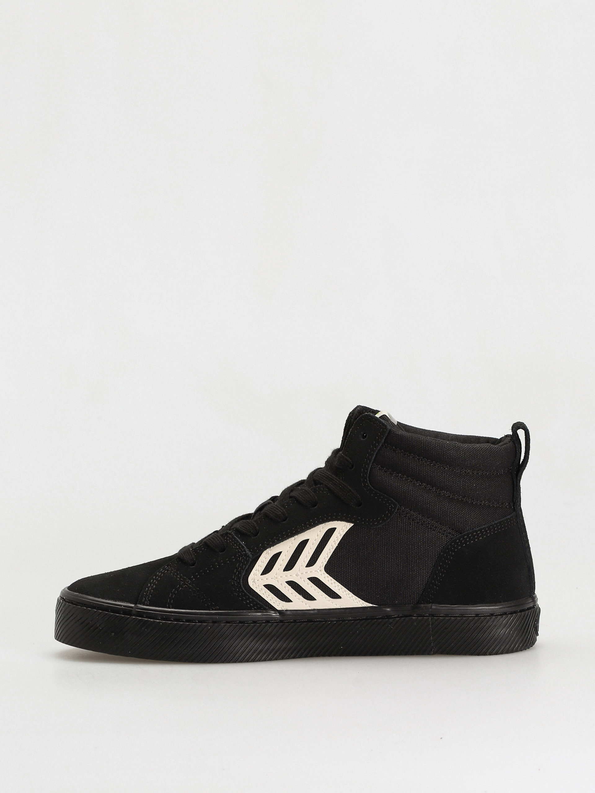 Pantofi Cariuma Catiba High Pro (all black suede and canvas ivory logo)
