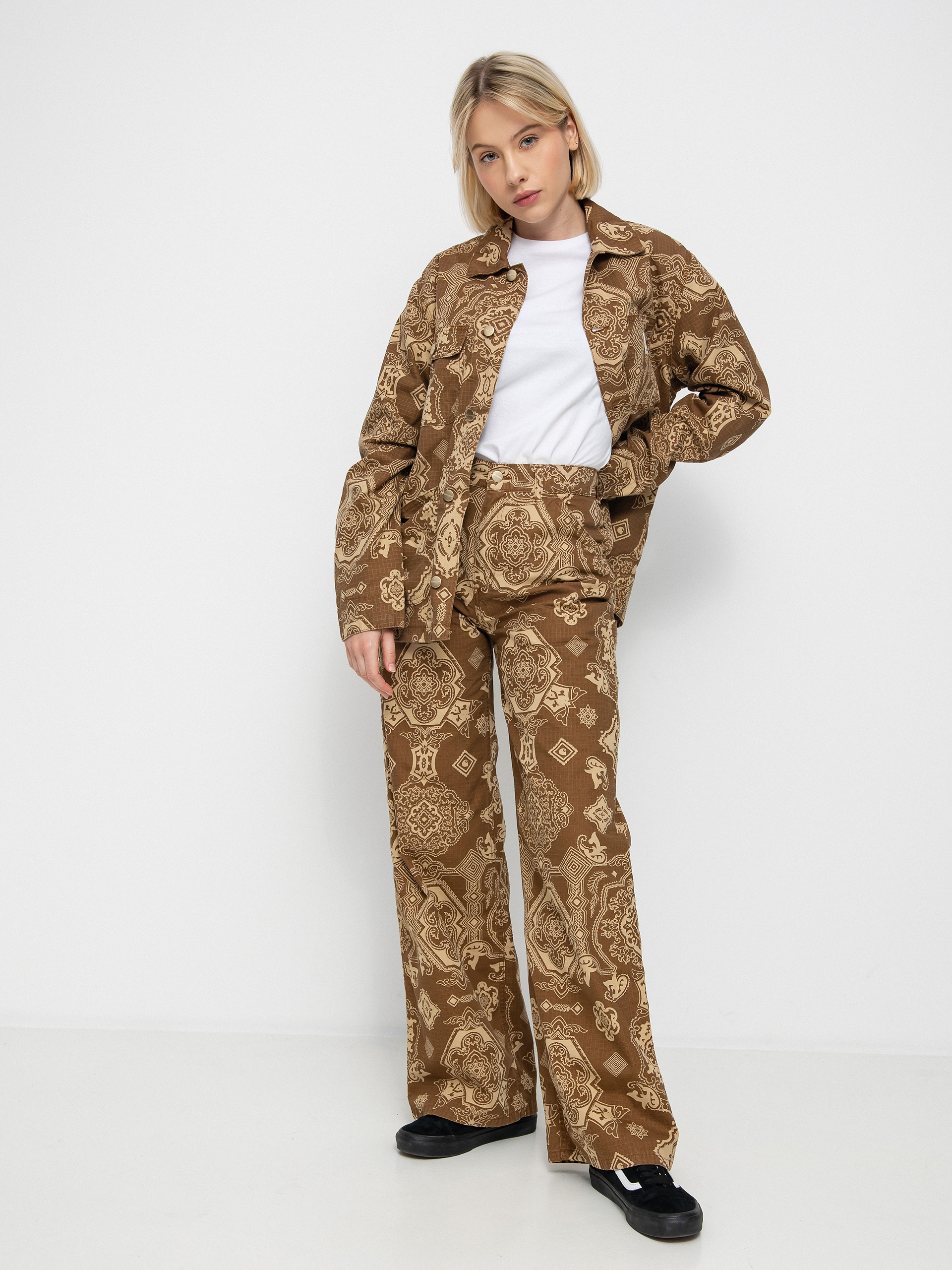 Geacă Carhartt WIP Irving Coat Wmn (verse print/hamilton brown)