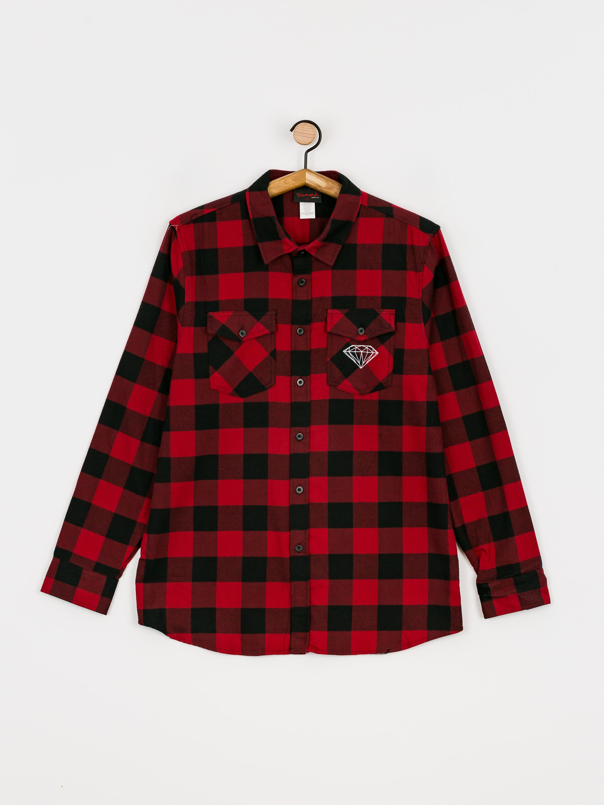 Cămașă Diamond Supply Co. Dark Idol Flannel (red)