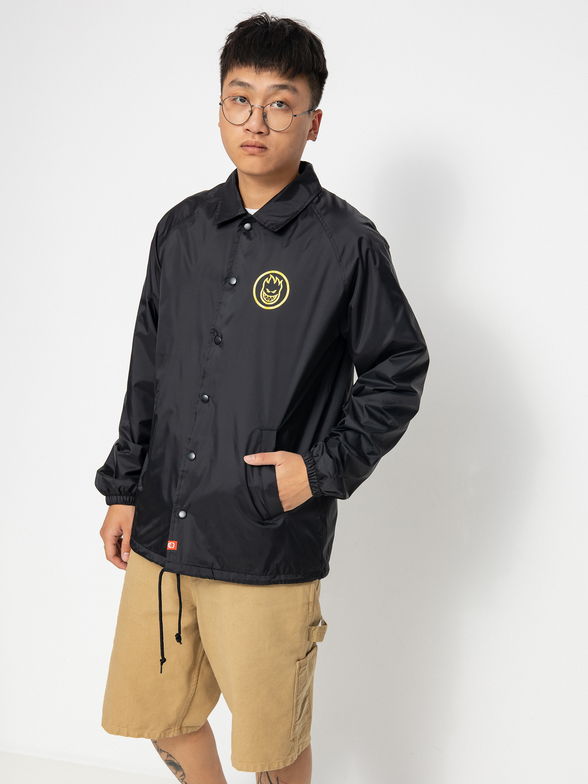 Geacă Spitfire Clsc Swrl (black/yellow)