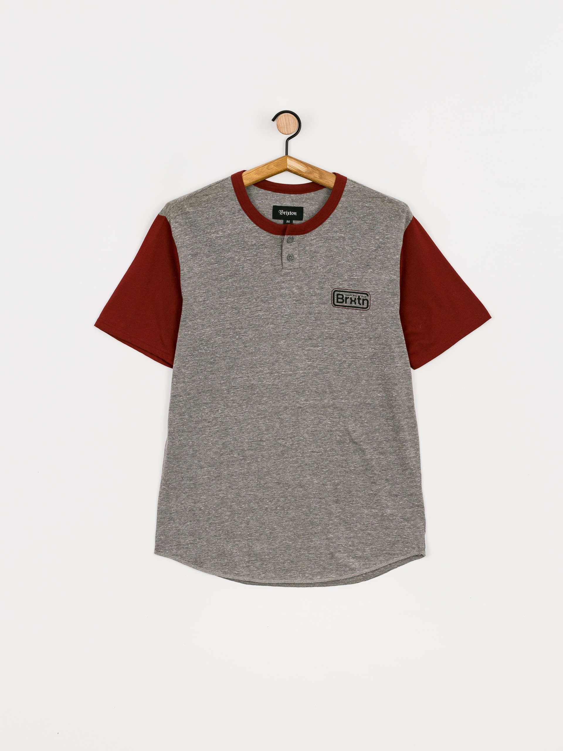 Tricou Brixton Koszula Springfield (heather grey/burgundy)