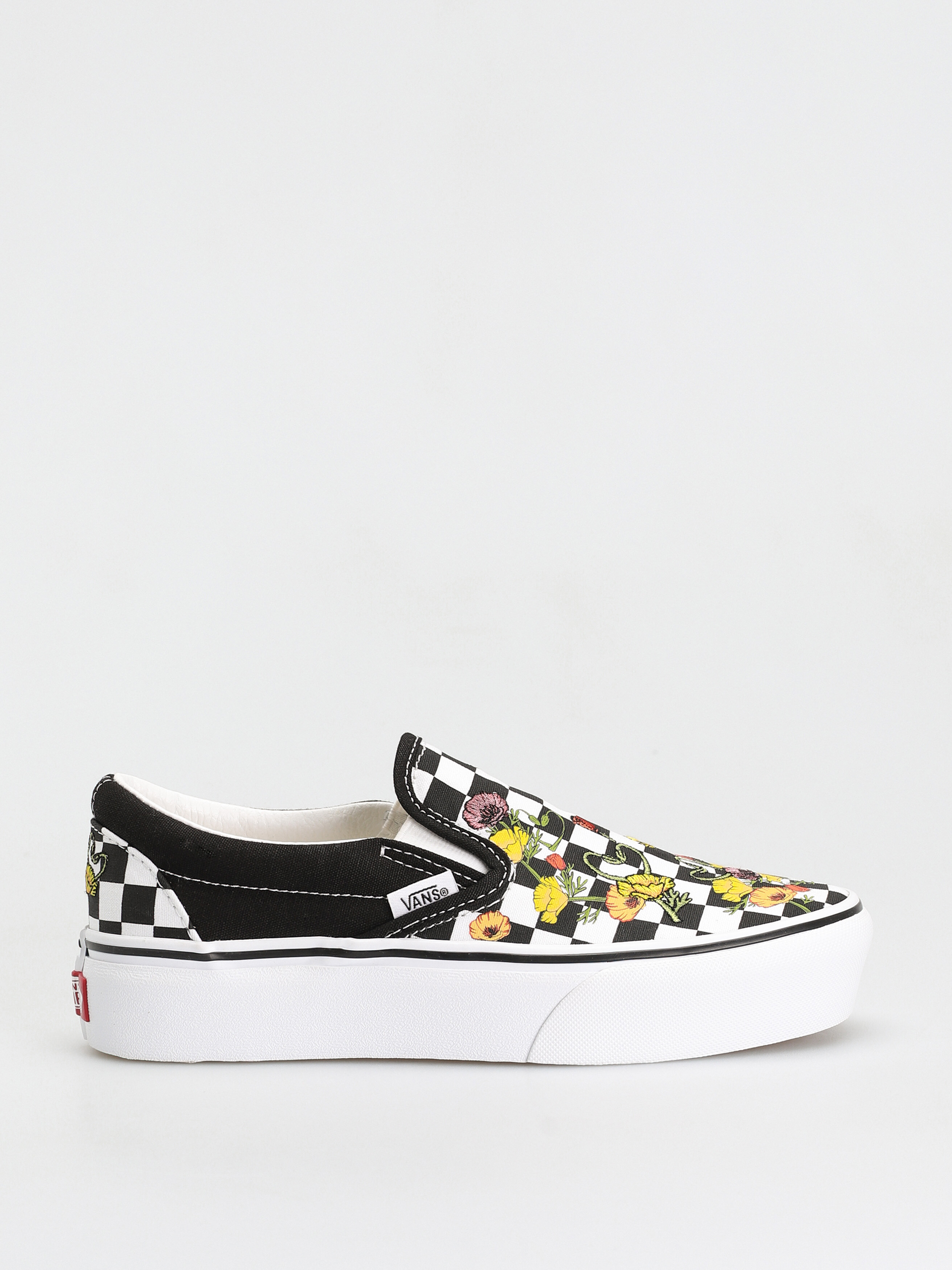 Pantofi Vans Classic Slip On Platform (poppy checkerboard black/multi)