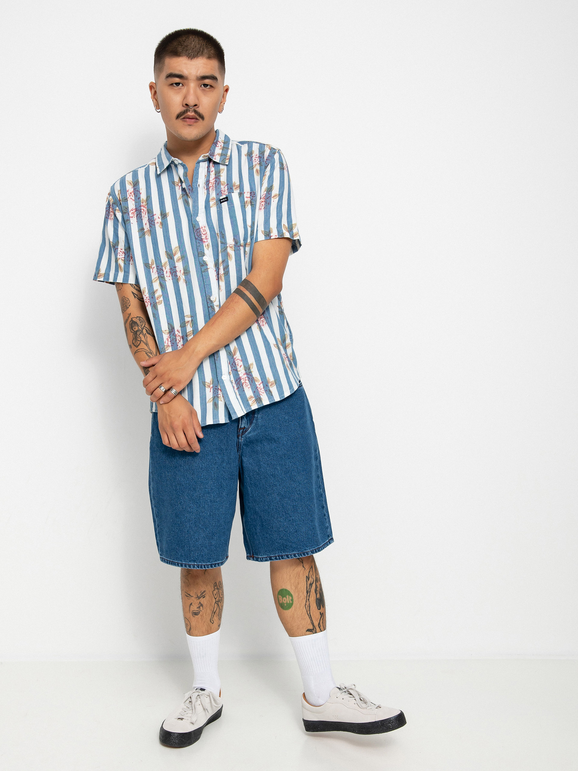 Cămașă RVCA Harbour (denim floral)