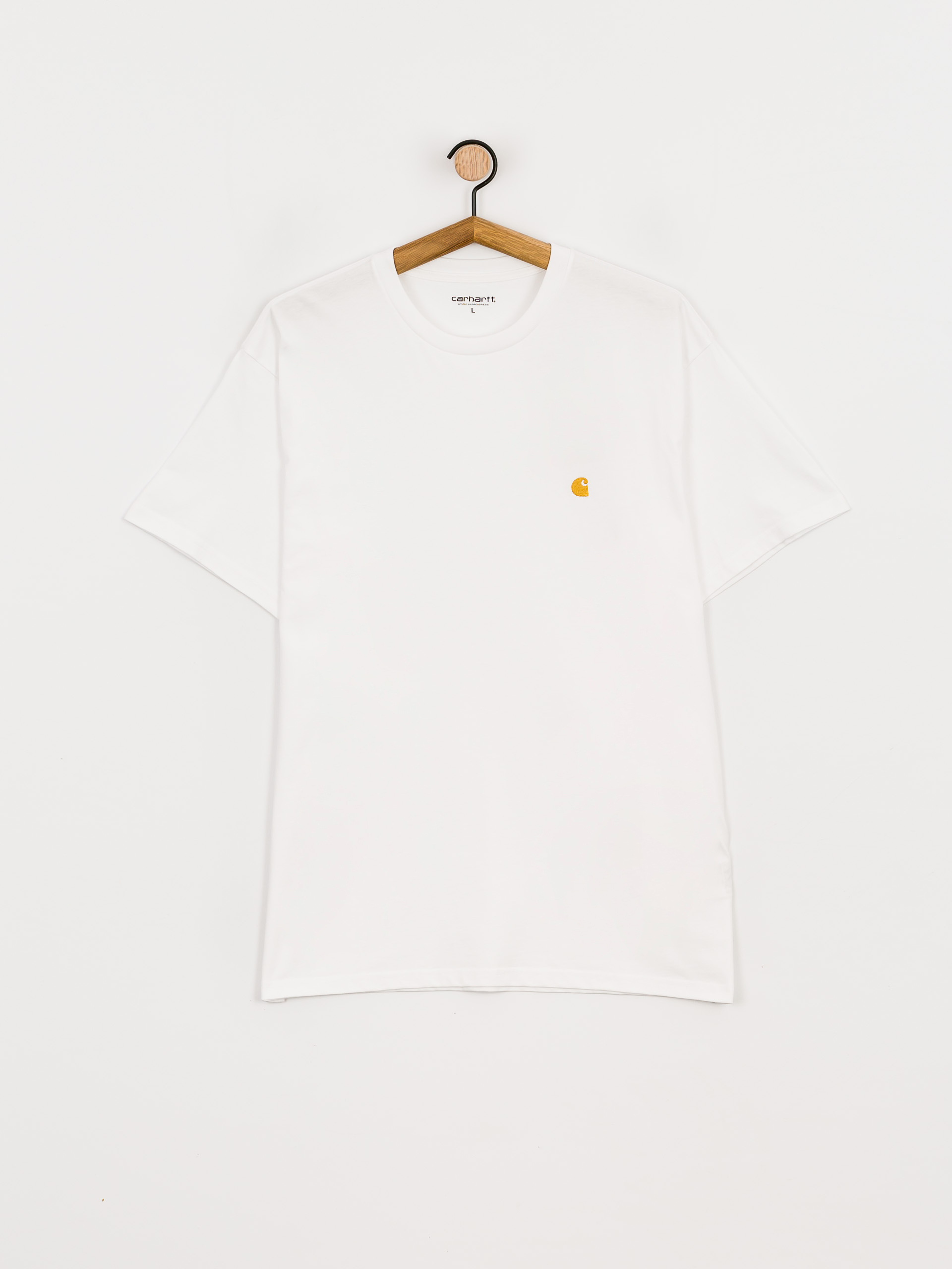 Tricou Carhartt WIP Chase (white/gold)