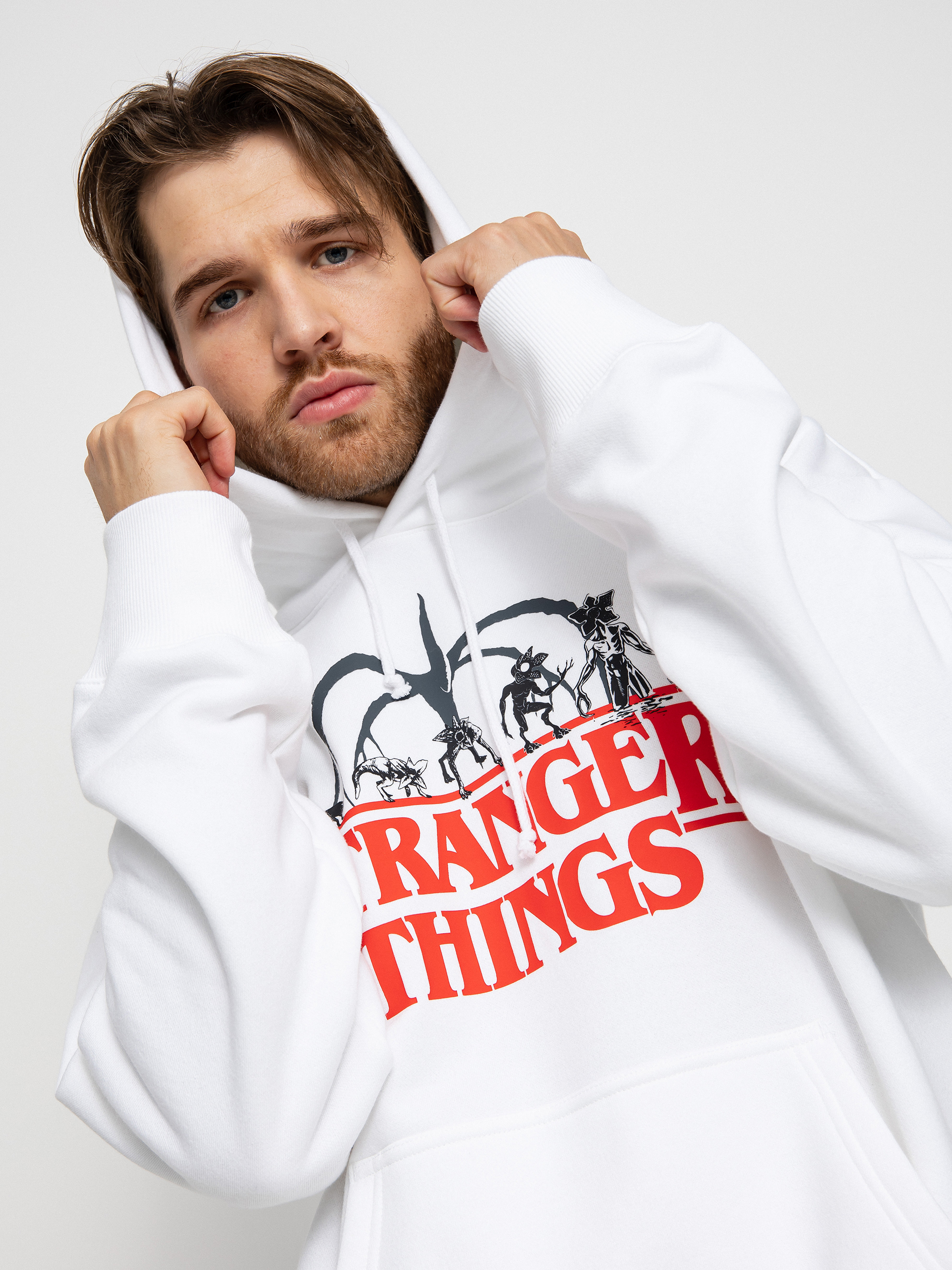 Hanorac cu glugă Champion X Stranger Things Hooded Sweatshirt 217780 HD (wht)