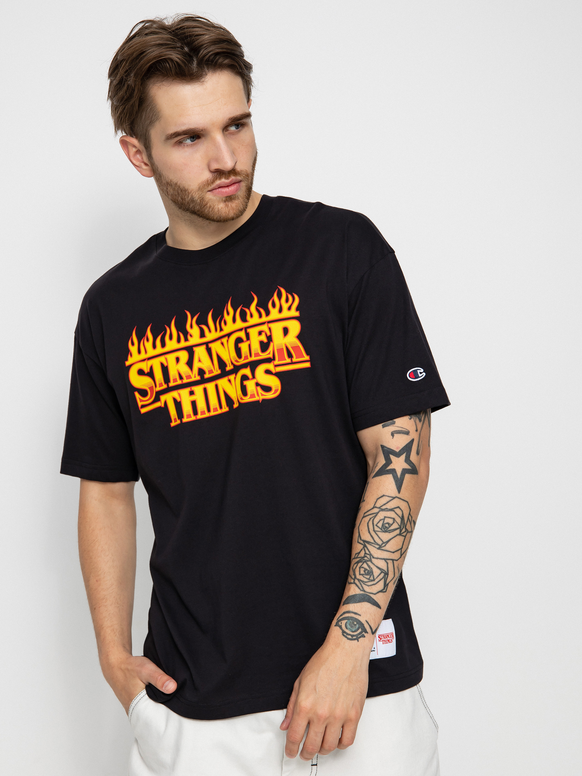 Tricou Champion X Stranger Things Crewneck T-Shirt 217791 (nbk)
