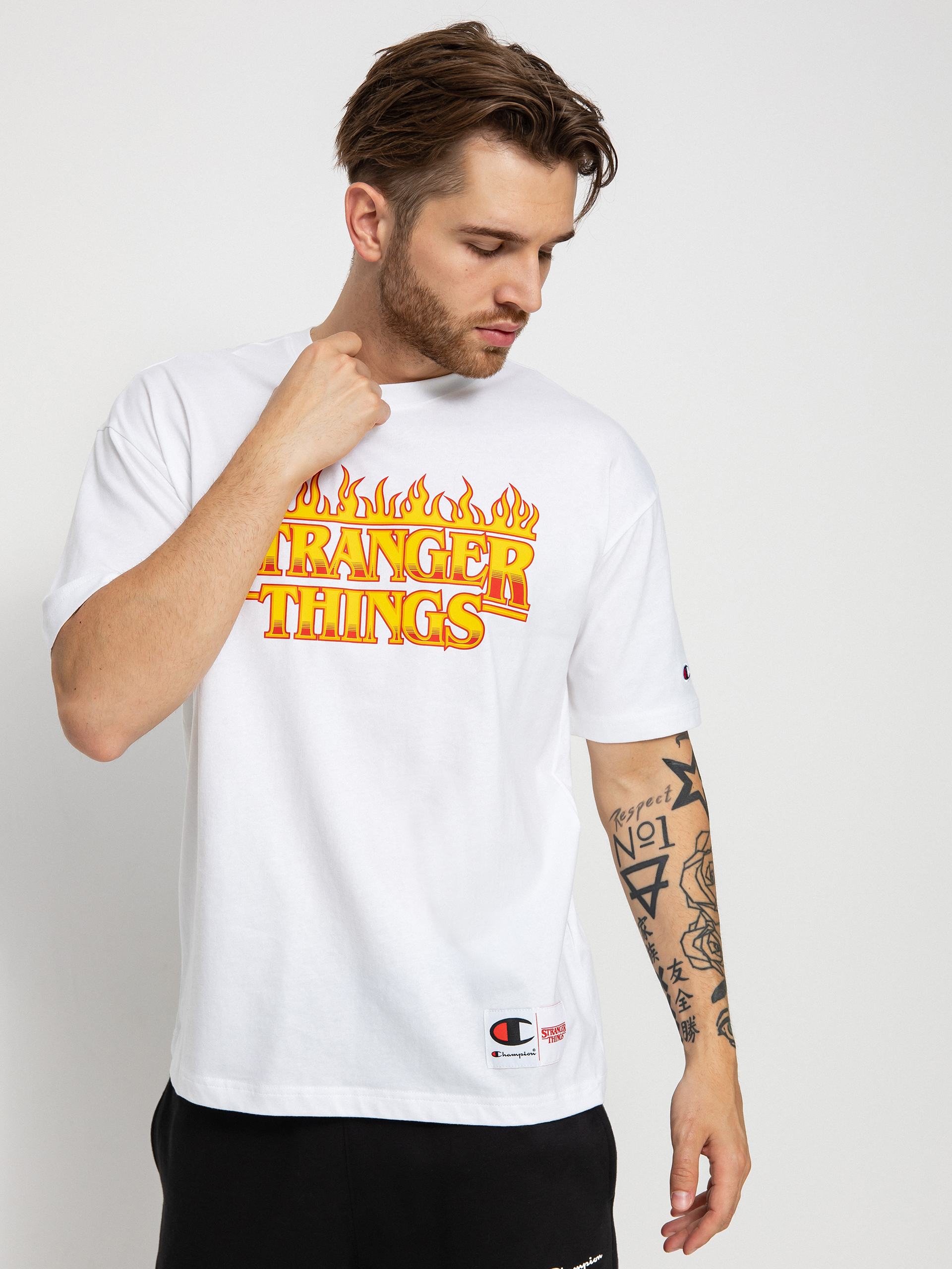 Tricou Champion X Stranger Things Crewneck T-Shirt 217791 (wht)