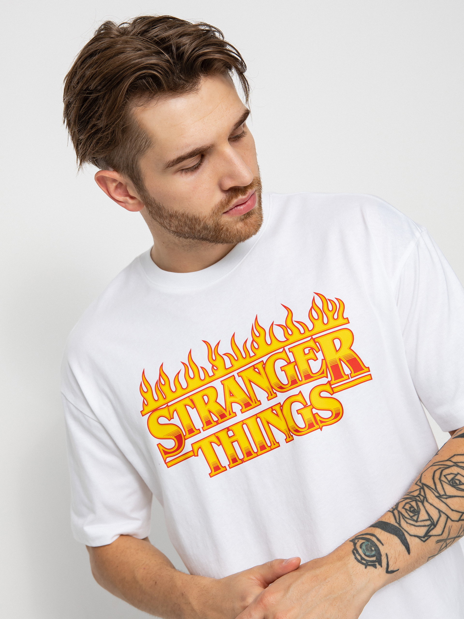 Tricou Champion X Stranger Things Crewneck T-Shirt 217791 (wht)