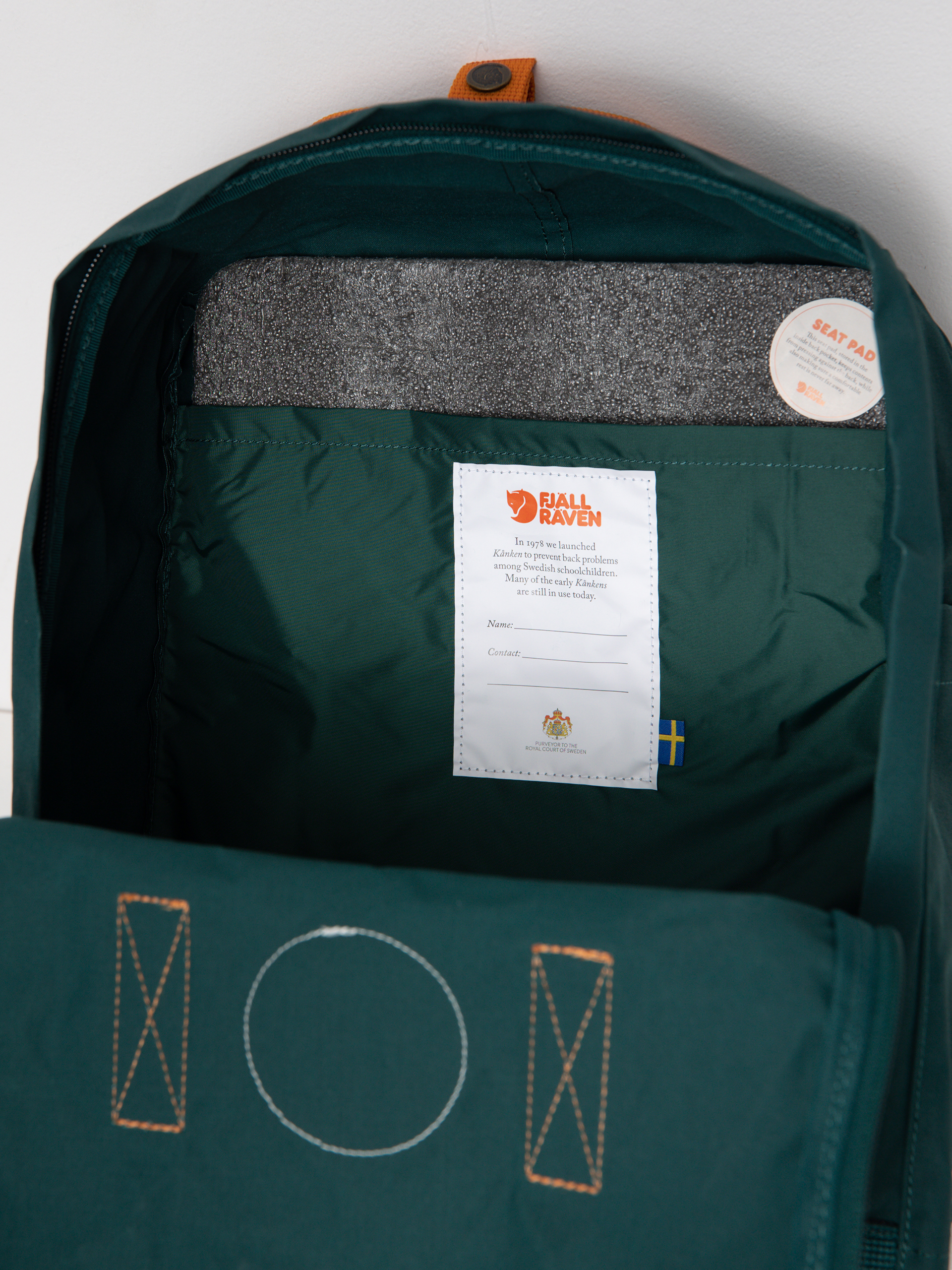 Rucsac Fjallraven Kanken (arctic green/spicy orange)