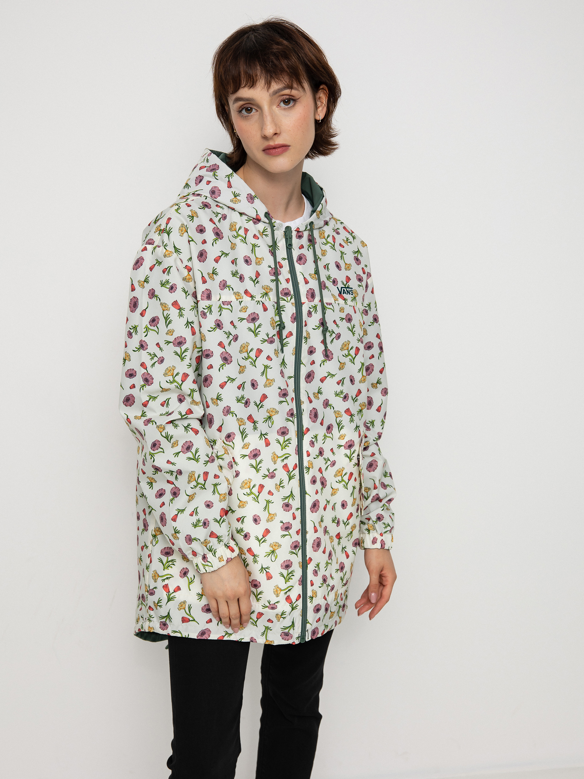 Geacă Vans Mercy Reversible Parka Wmn (califas ditsy duck green)